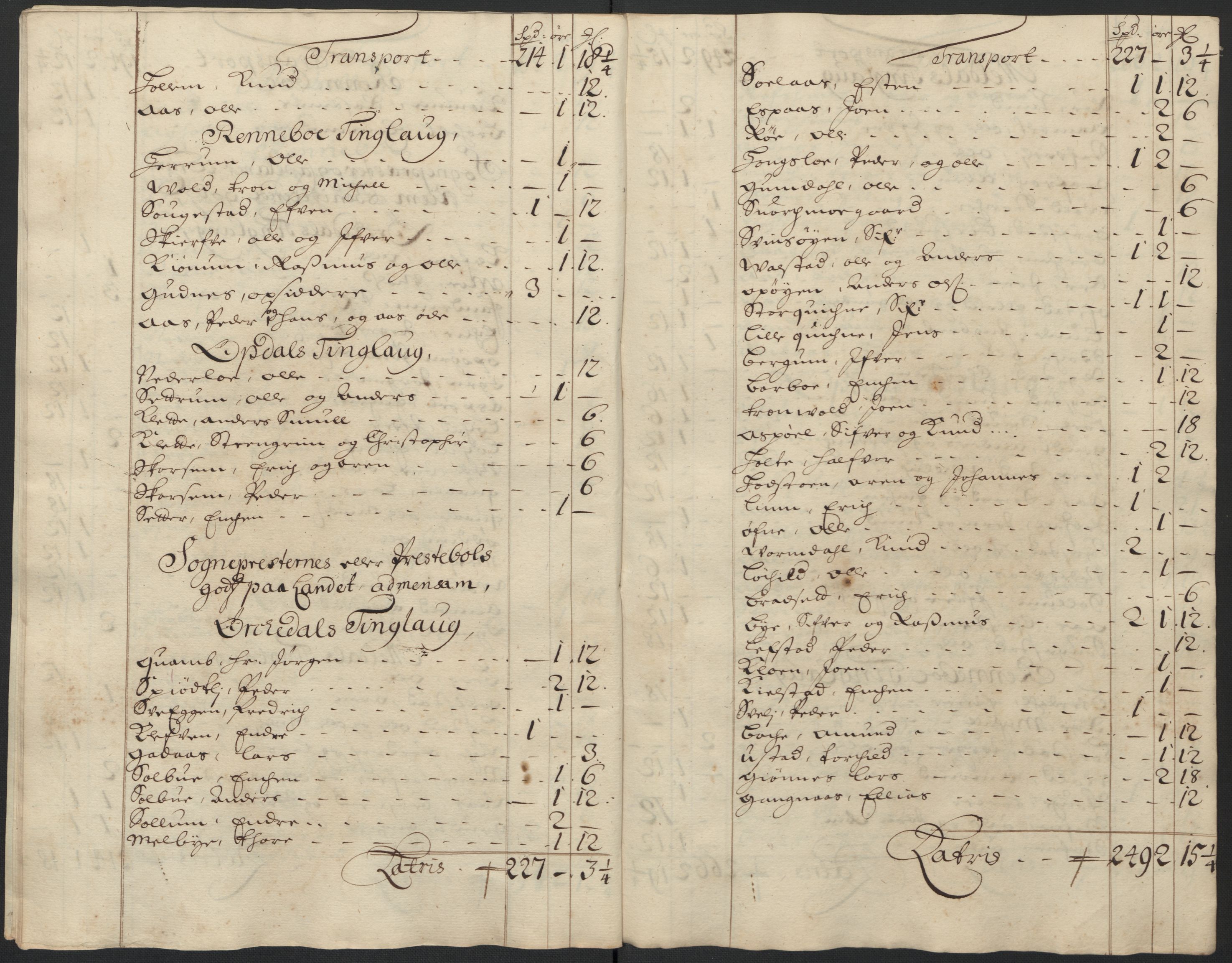 Rentekammeret inntil 1814, Reviderte regnskaper, Fogderegnskap, AV/RA-EA-4092/R60/L3948: Fogderegnskap Orkdal og Gauldal, 1698, p. 228