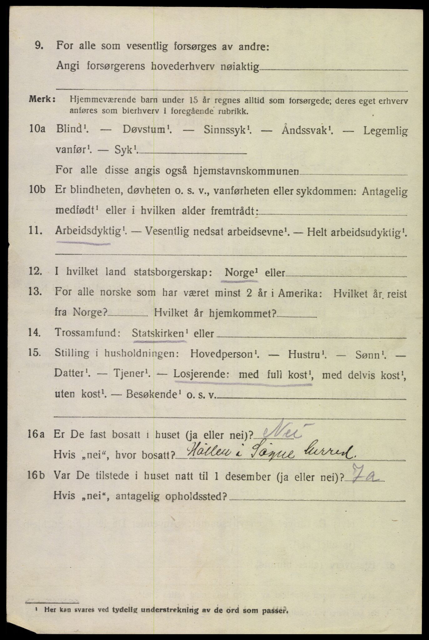 SAK, 1920 census for Greipstad, 1920, p. 2087