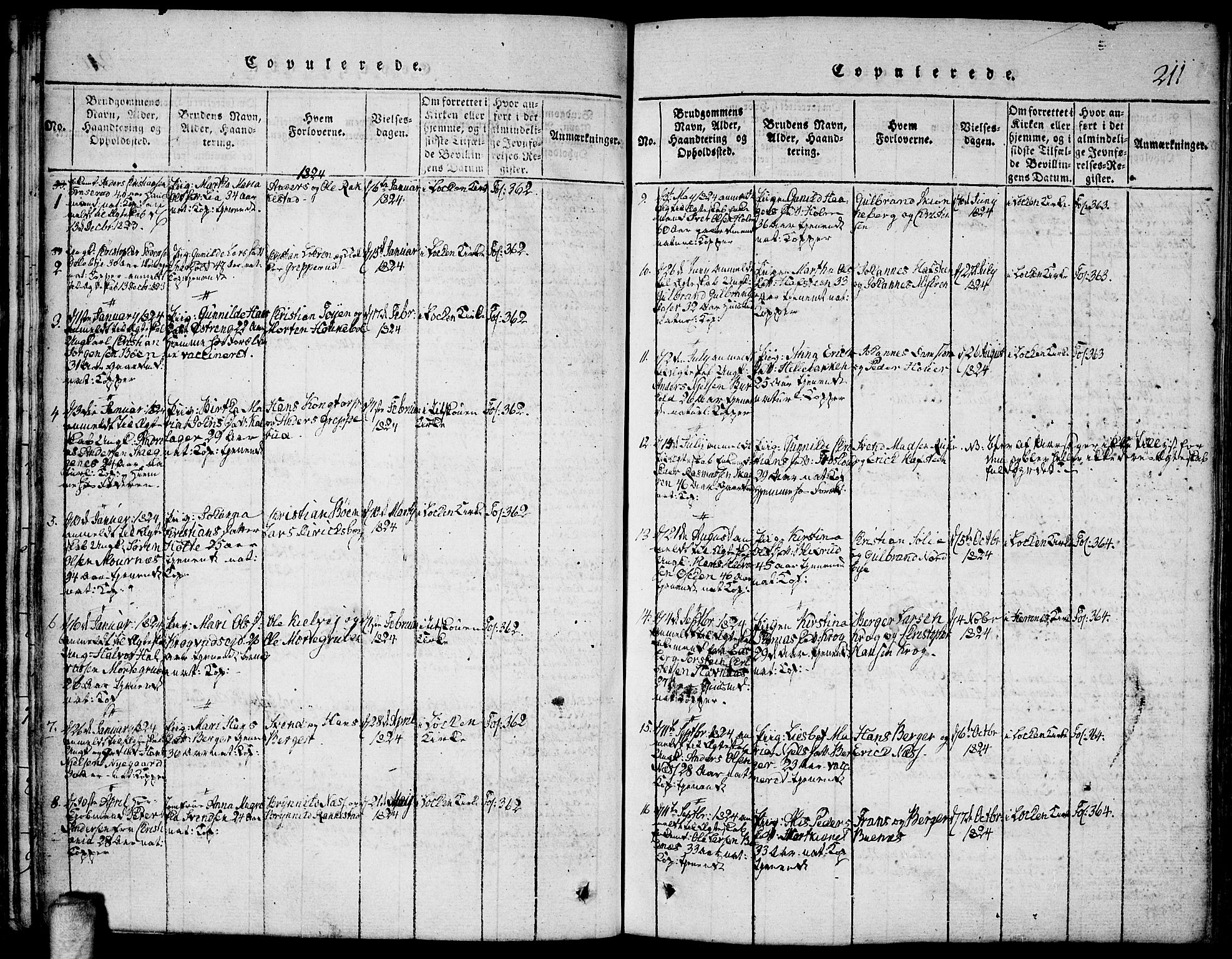 Høland prestekontor Kirkebøker, SAO/A-10346a/F/Fa/L0007: Parish register (official) no. I 7, 1814-1827, p. 211