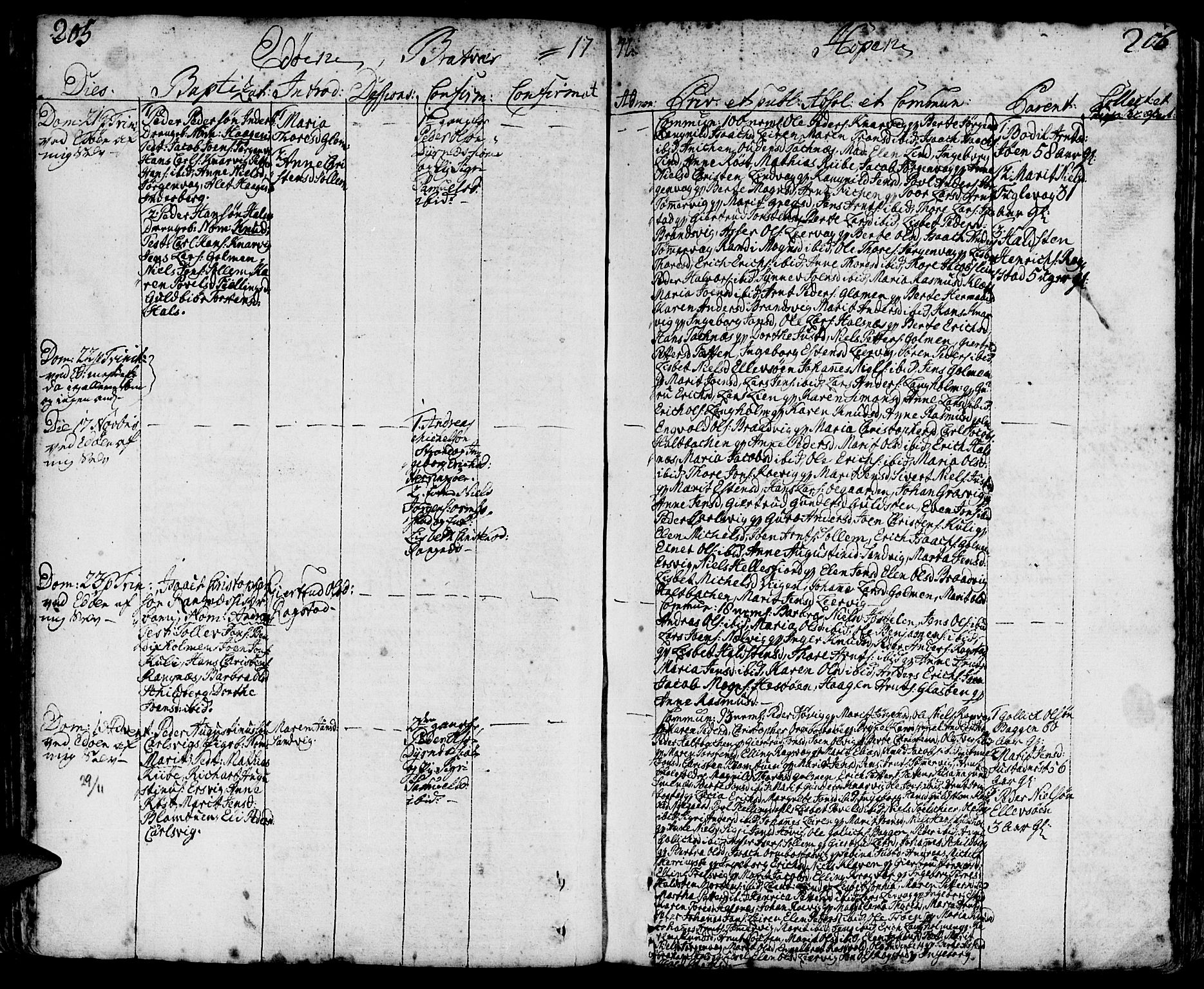 Ministerialprotokoller, klokkerbøker og fødselsregistre - Møre og Romsdal, AV/SAT-A-1454/581/L0932: Parish register (official) no. 581A02, 1767-1823, p. 205-206