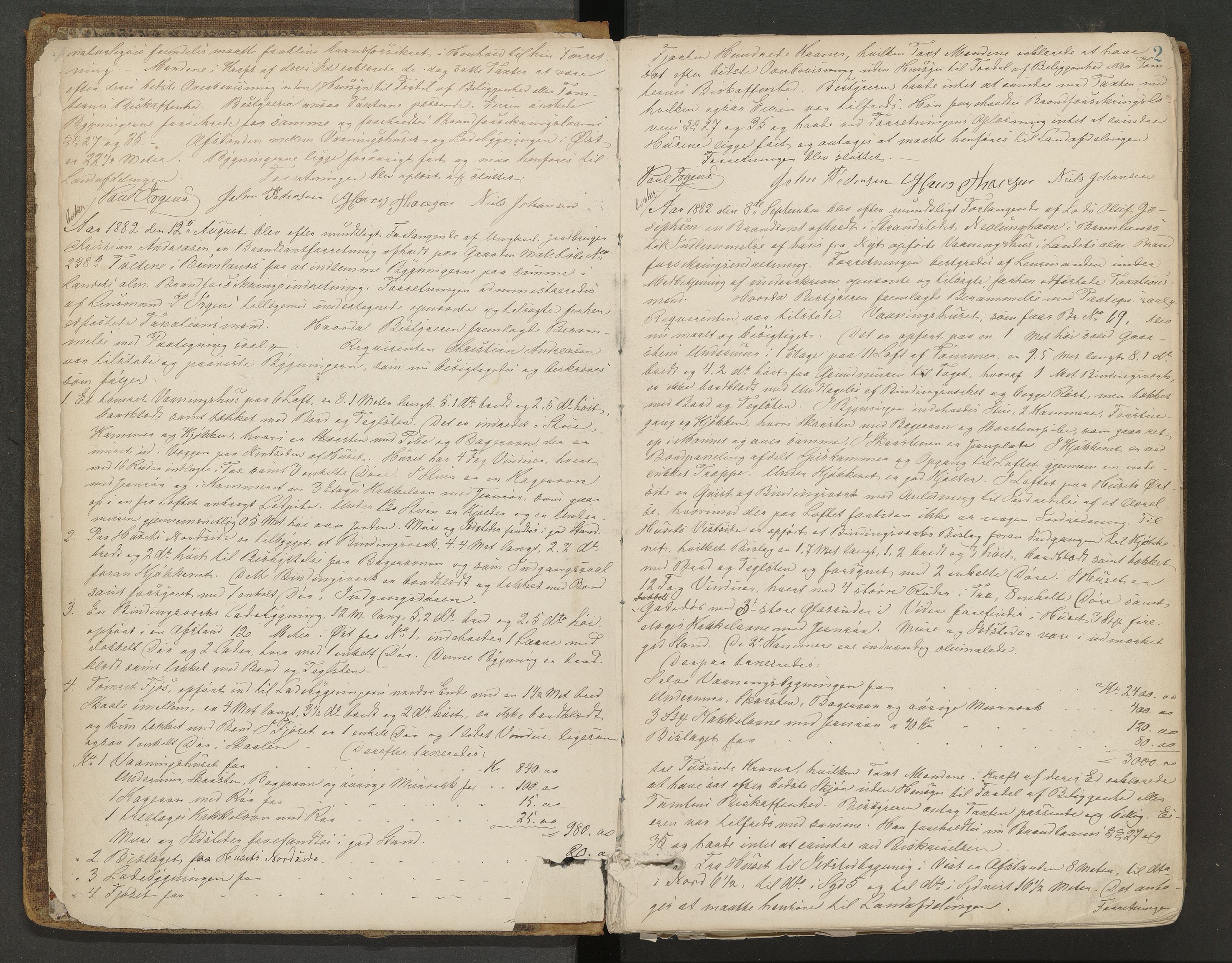 Brunlanes lensmannskontor, AV/SAKO-A-535/Y/Yb/Yba/L0002: Branntakstprotokoll, 1882-1909