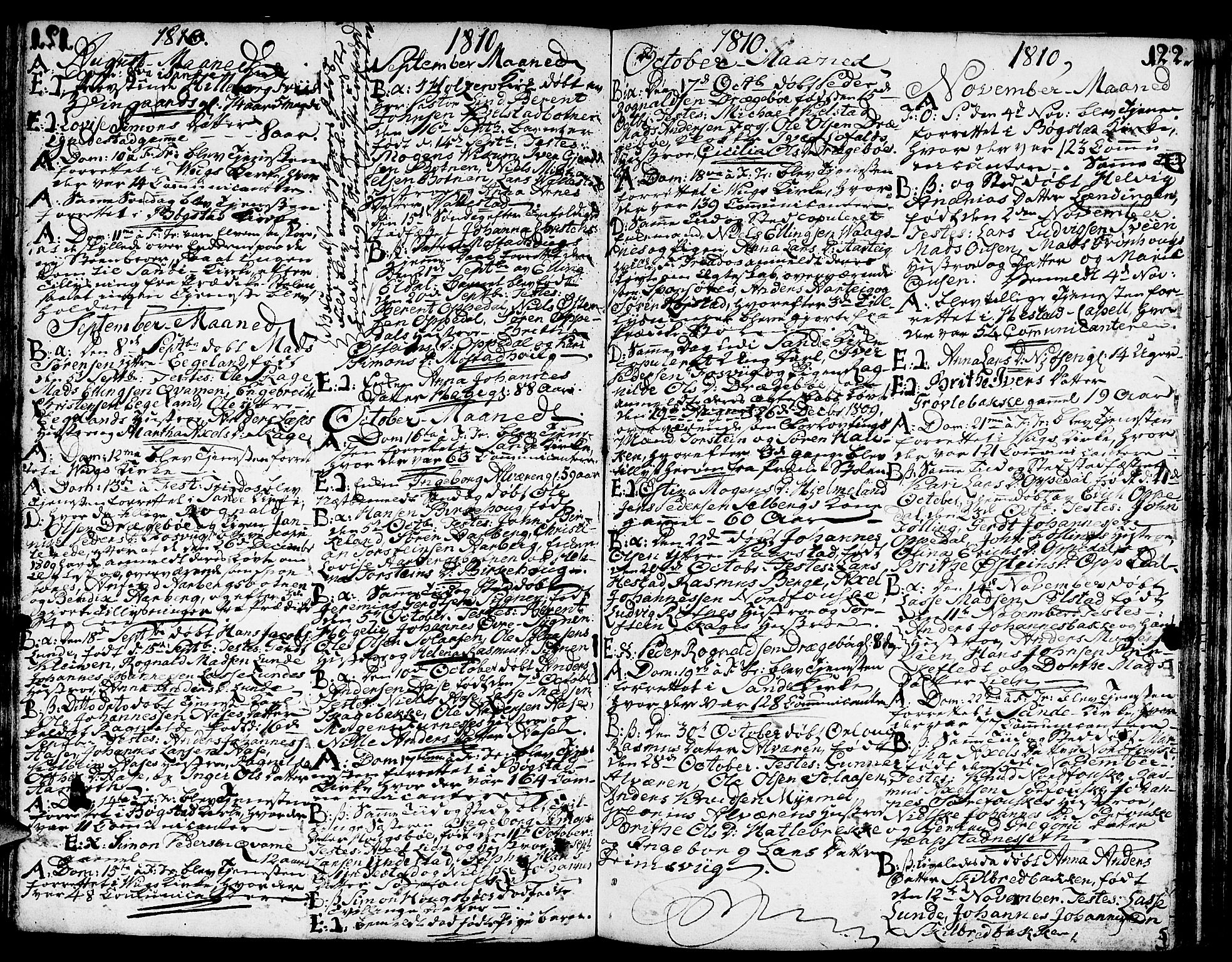 Gaular sokneprestembete, SAB/A-80001/H/Haa: Parish register (official) no. A 2, 1785-1821, p. 122