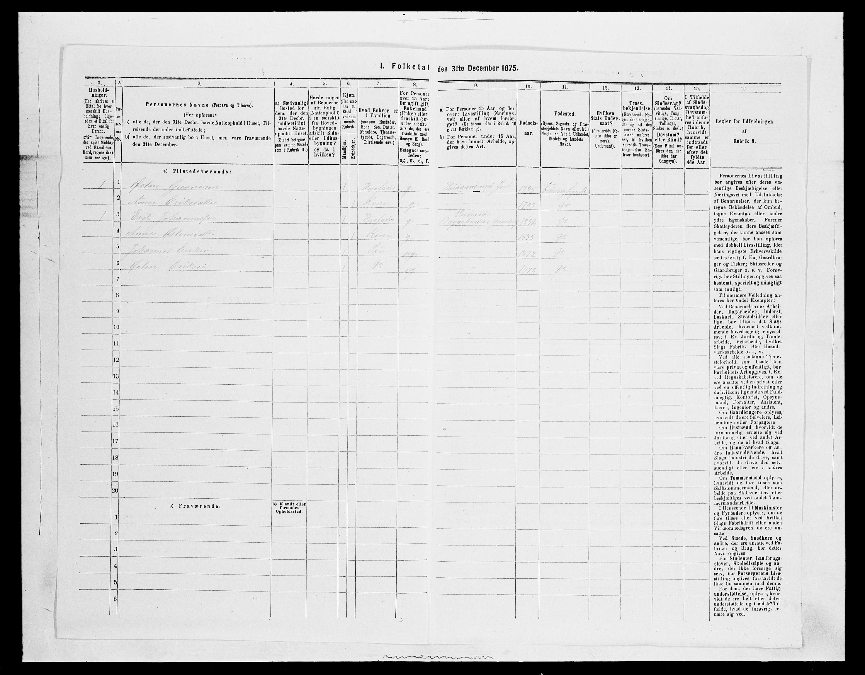 SAH, 1875 census for 0520P Ringebu, 1875, p. 1152