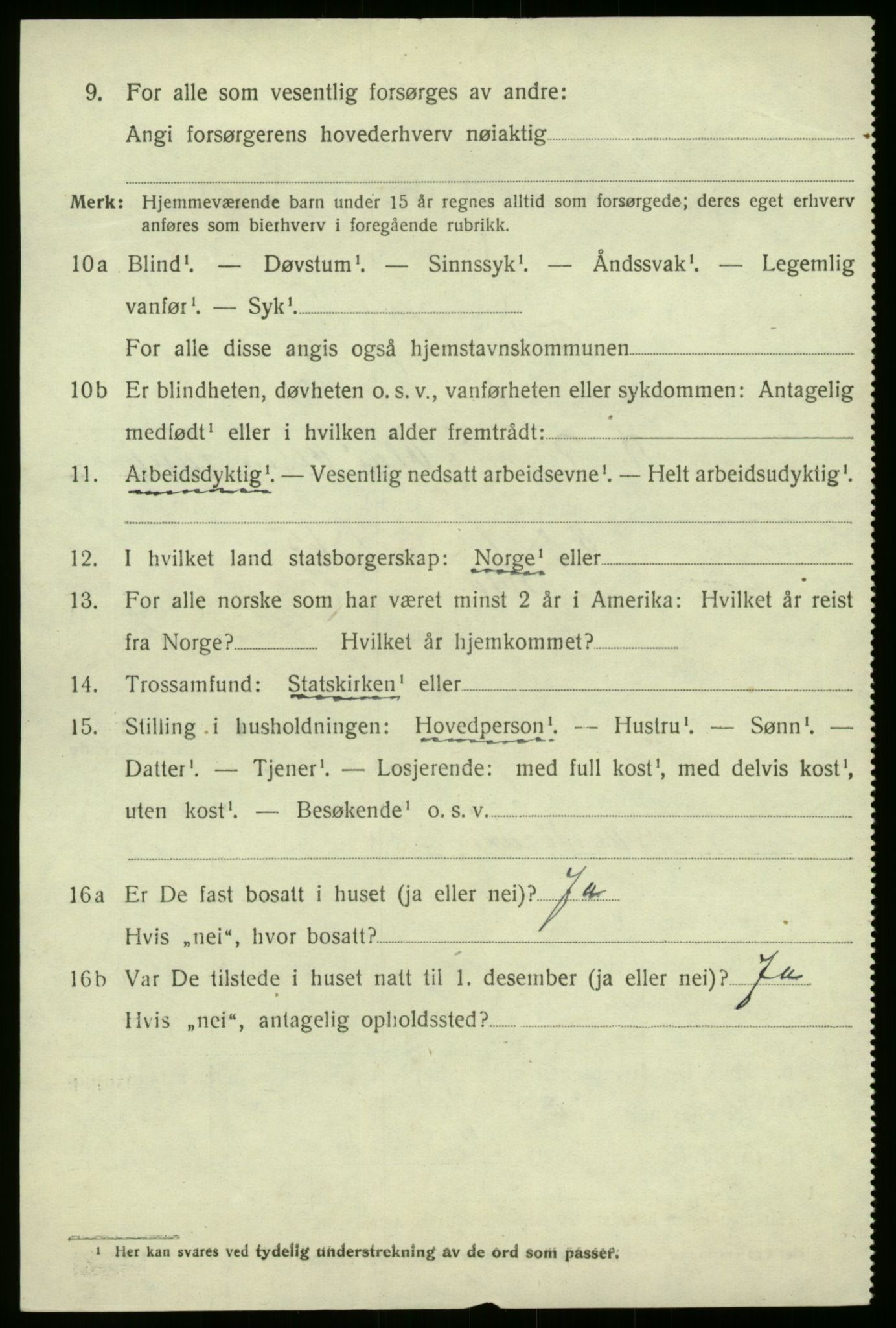 SAB, 1920 census for Førde, 1920, p. 3371