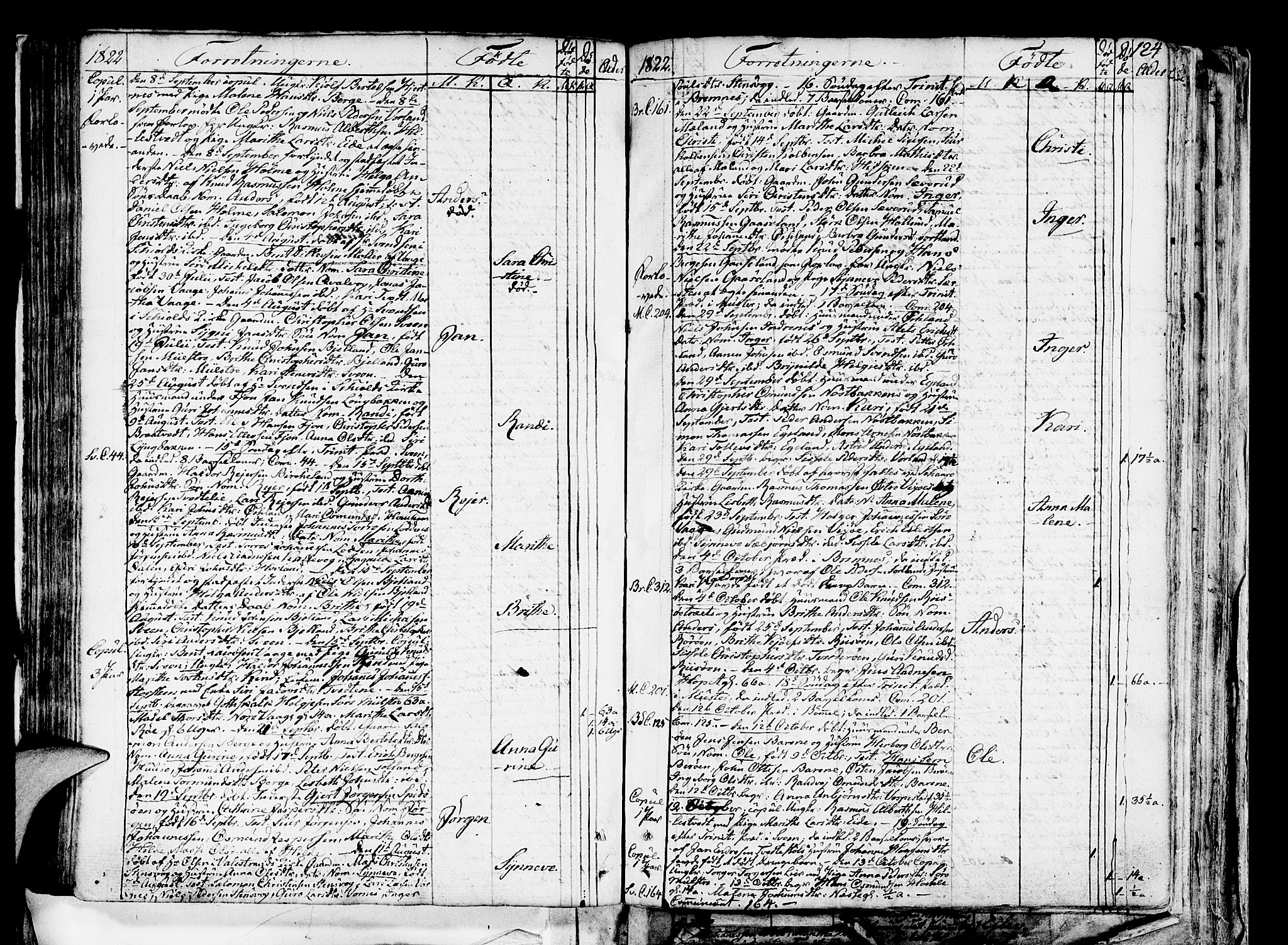 Finnås sokneprestembete, AV/SAB-A-99925/H/Ha/Haa/Haaa/L0004: Parish register (official) no. A 4, 1804-1830, p. 124