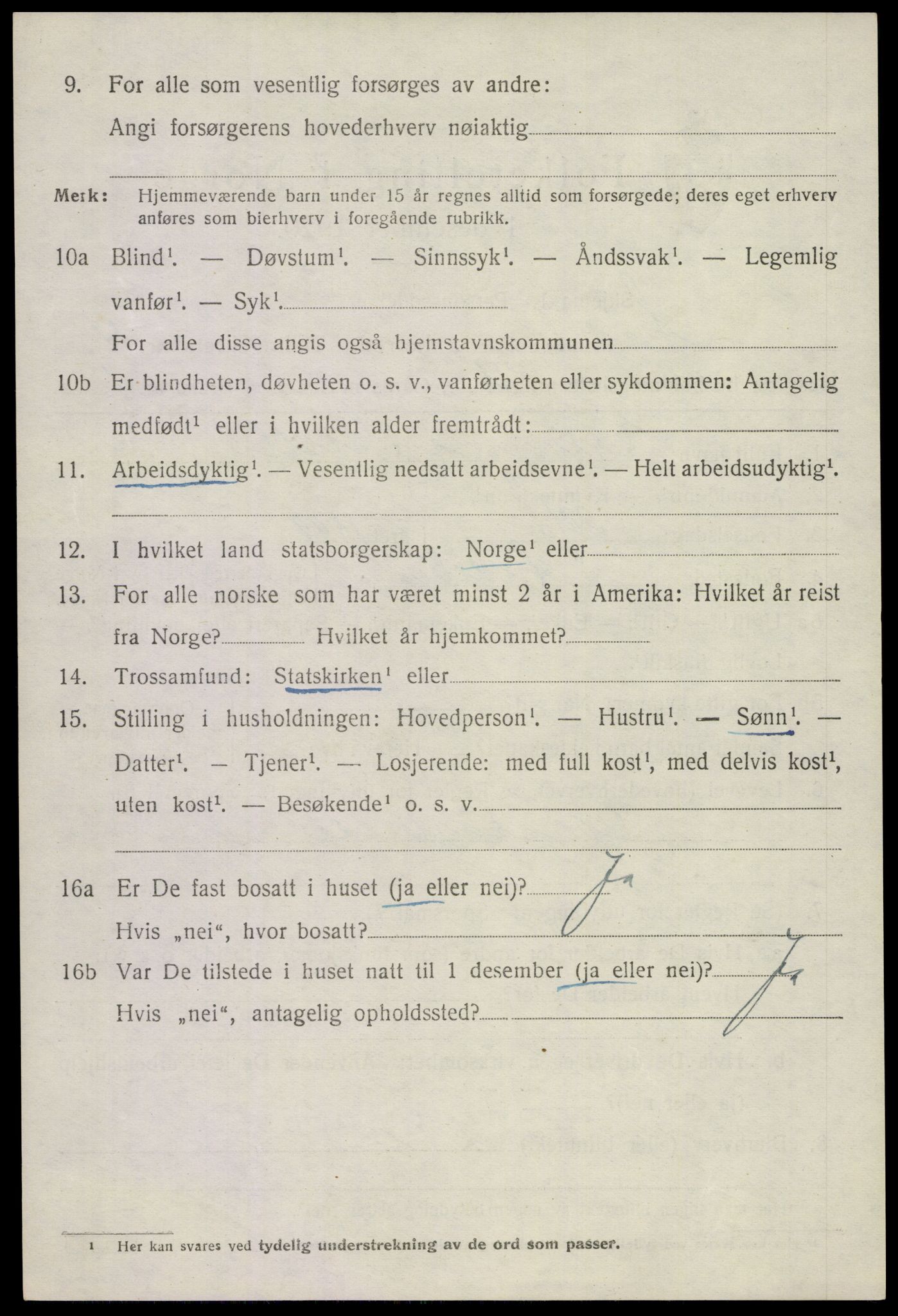 SAKO, 1920 census for Andebu, 1920, p. 2609