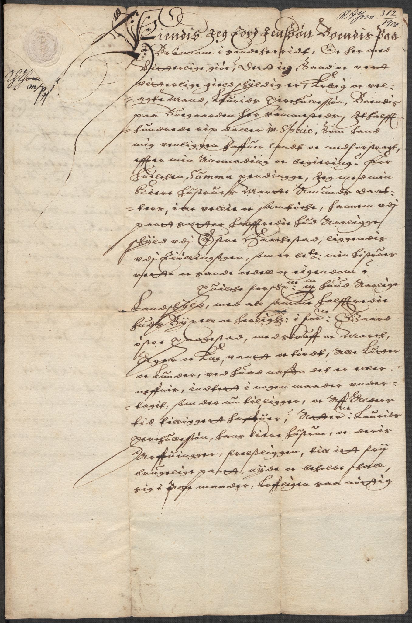 Riksarkivets diplomsamling, AV/RA-EA-5965/F15/L0025: Prestearkiv - Vestfold, 1572-1782, p. 57