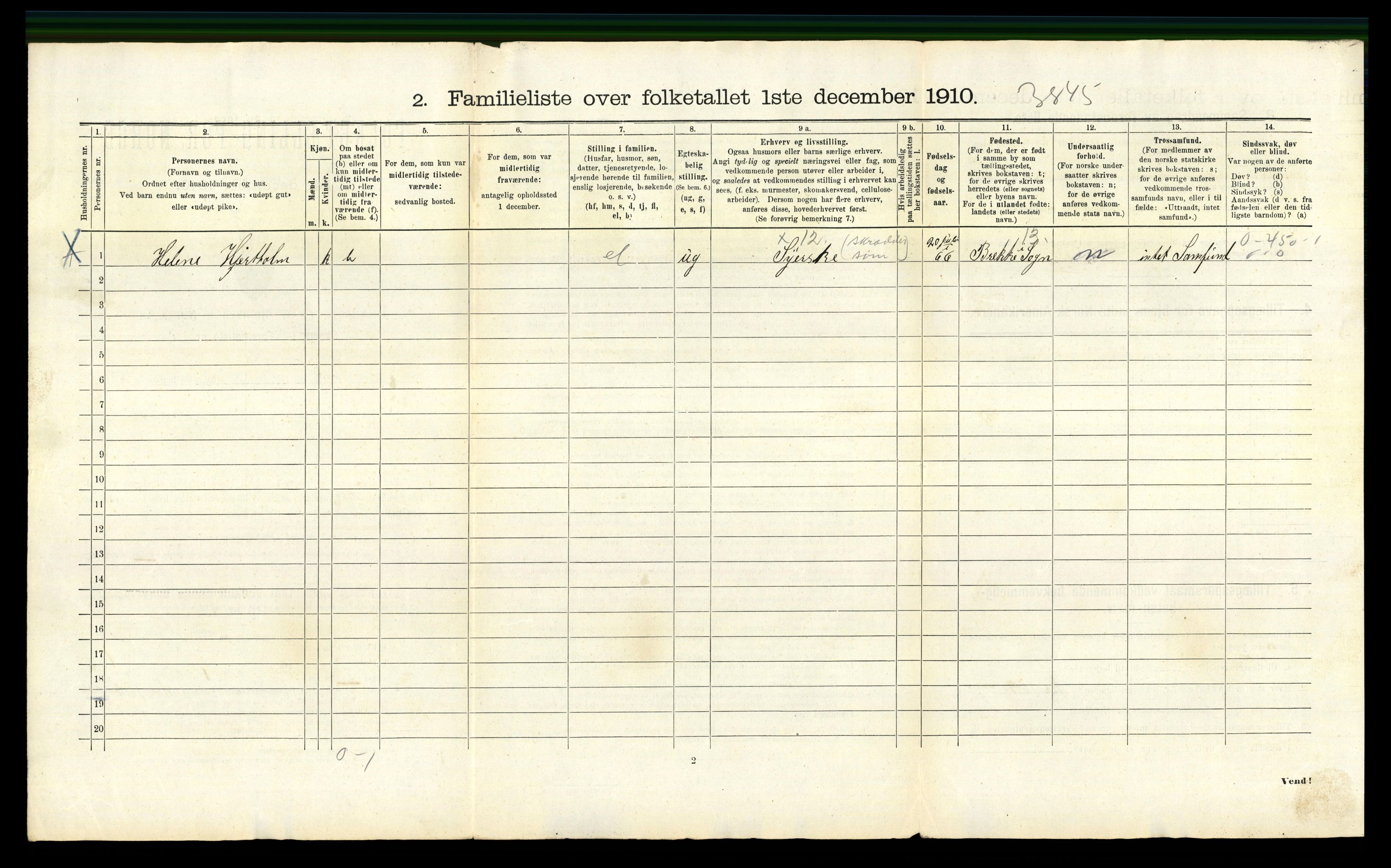 RA, 1910 census for Bergen, 1910, p. 29104