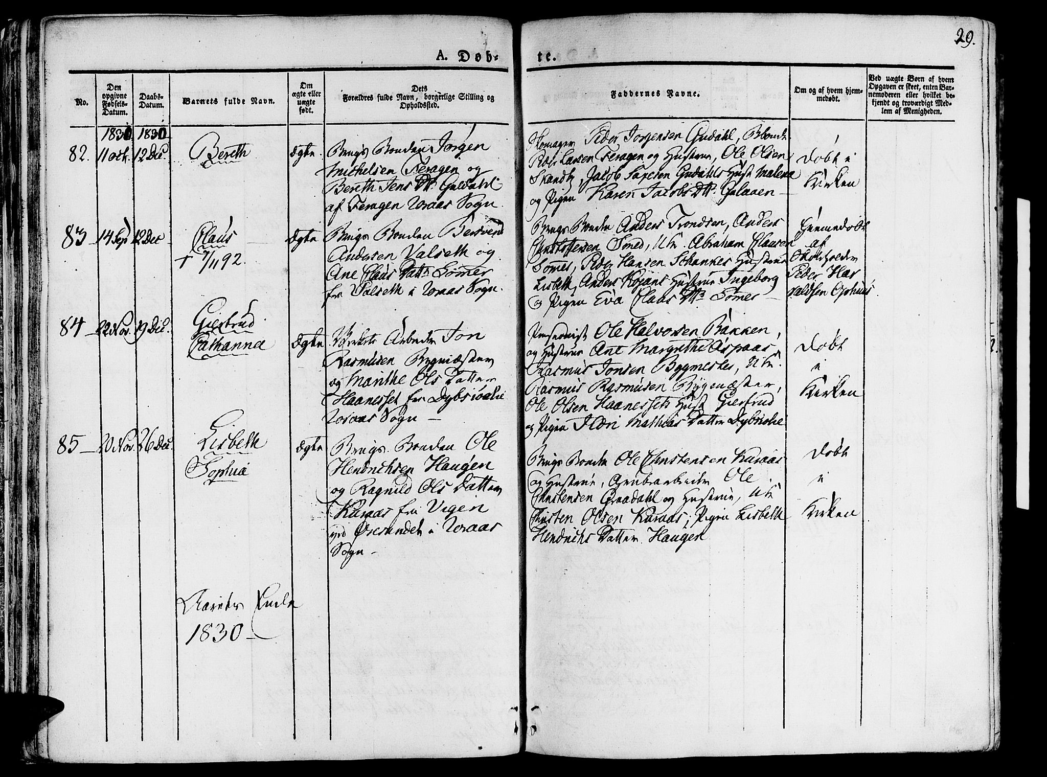 Ministerialprotokoller, klokkerbøker og fødselsregistre - Sør-Trøndelag, SAT/A-1456/681/L0930: Parish register (official) no. 681A08, 1829-1844, p. 29