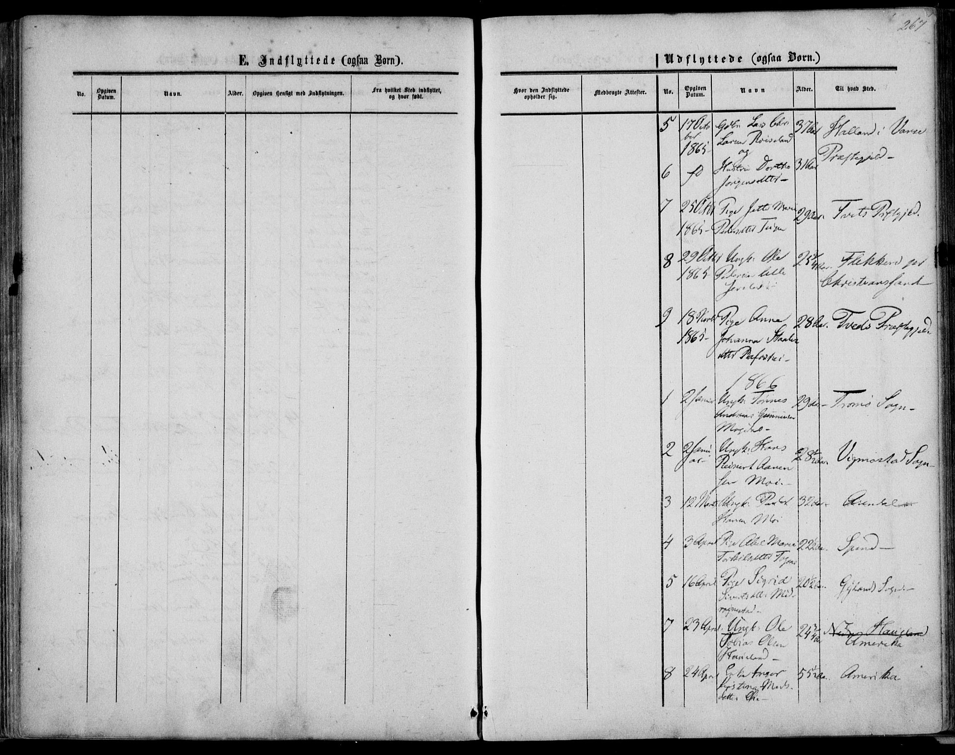Kvinesdal sokneprestkontor, AV/SAK-1111-0026/F/Fa/Fab/L0006: Parish register (official) no. A 6, 1857-1869, p. 267