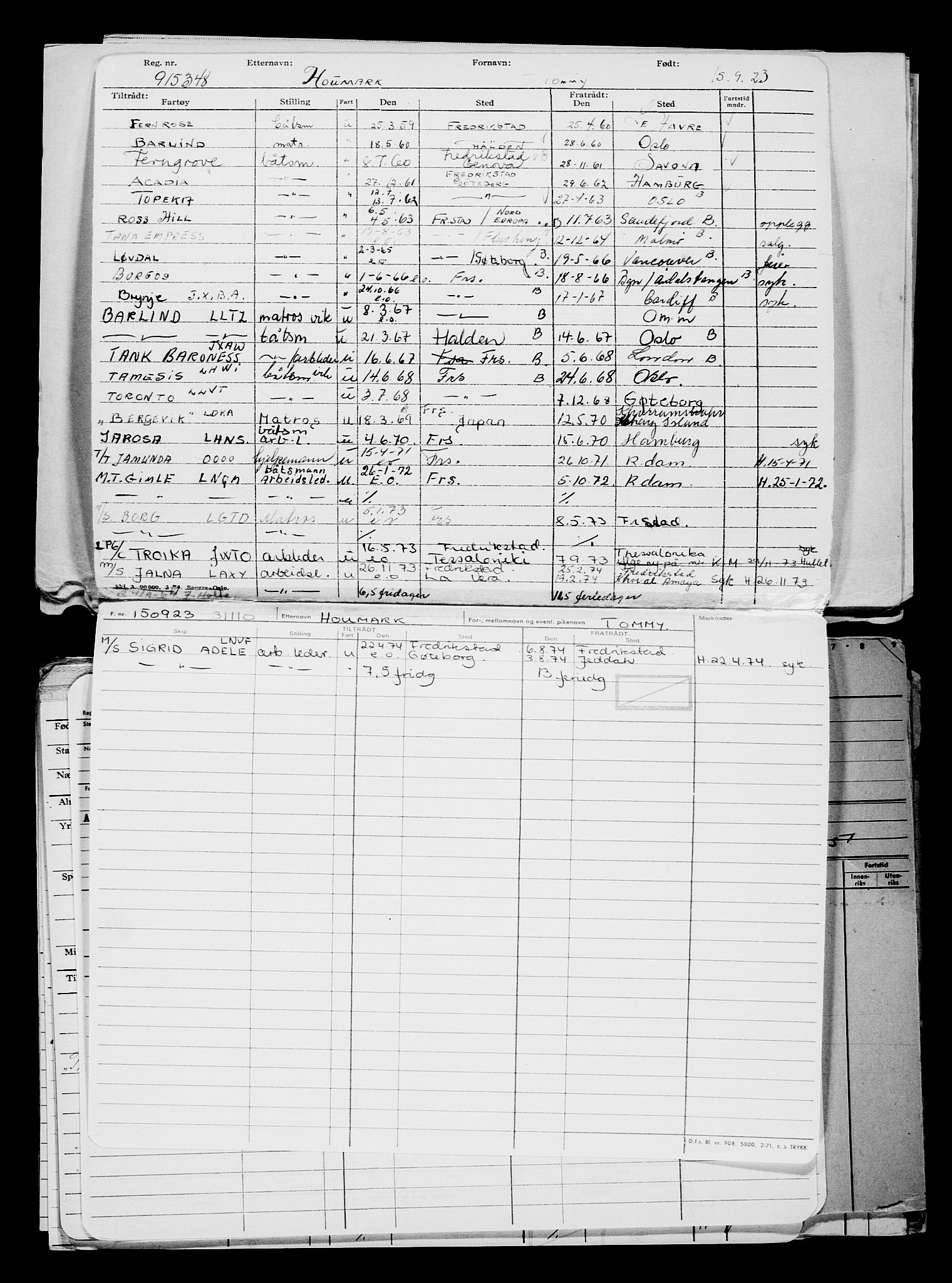 Direktoratet for sjømenn, AV/RA-S-3545/G/Gb/L0223: Hovedkort, 1923, p. 8