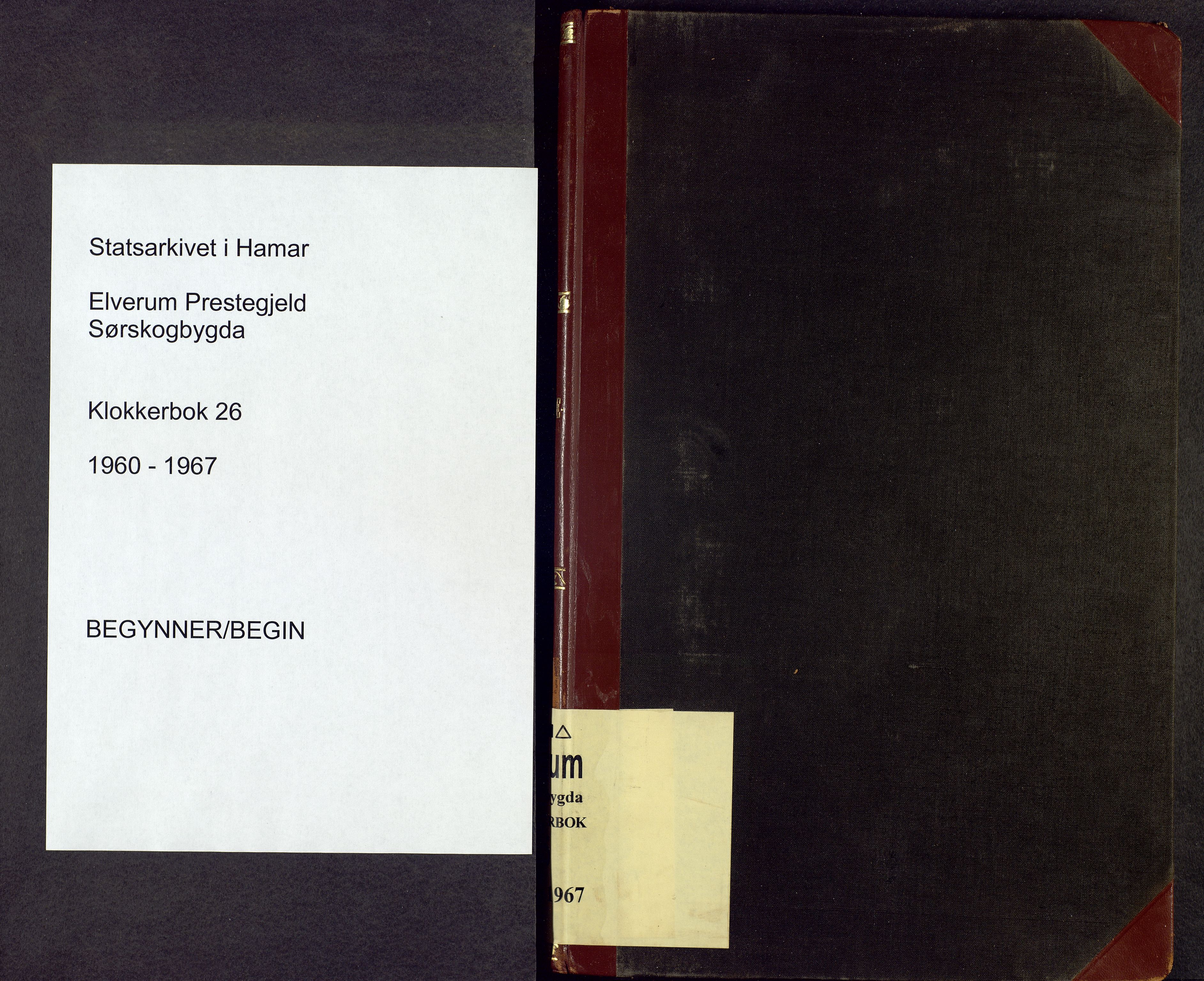 Elverum prestekontor, SAH/PREST-044/H/Ha/Hab/L0026: Parish register (copy) no. 26, 1960-1967