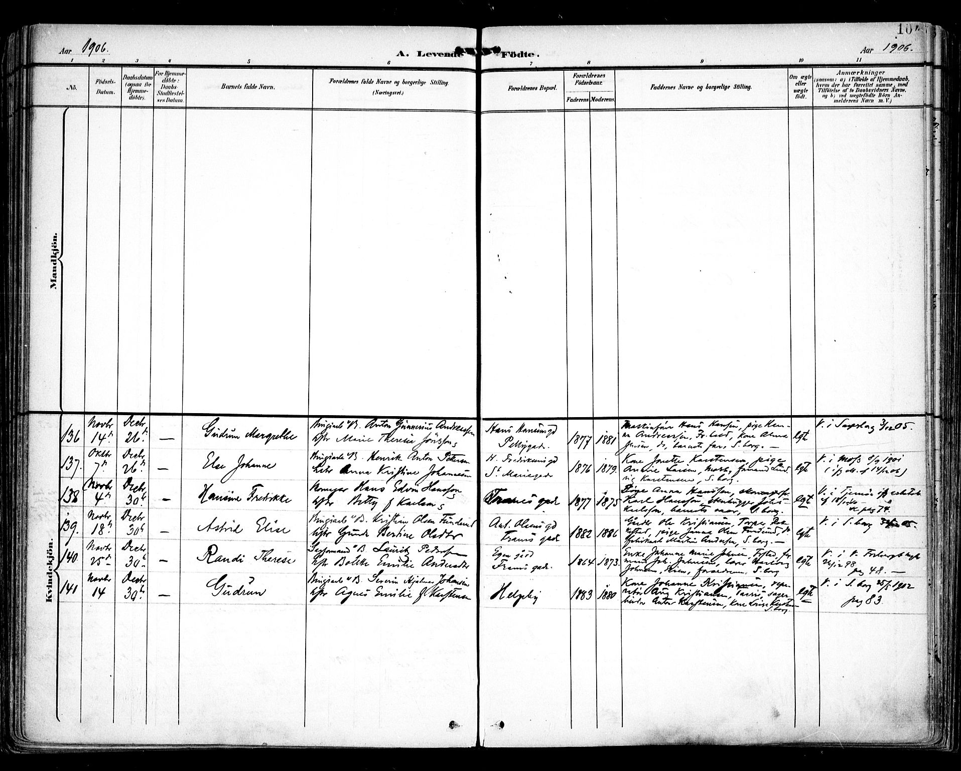 Sarpsborg prestekontor Kirkebøker, AV/SAO-A-2006/F/Fa/L0005: Parish register (official) no. 5, 1900-1909, p. 104