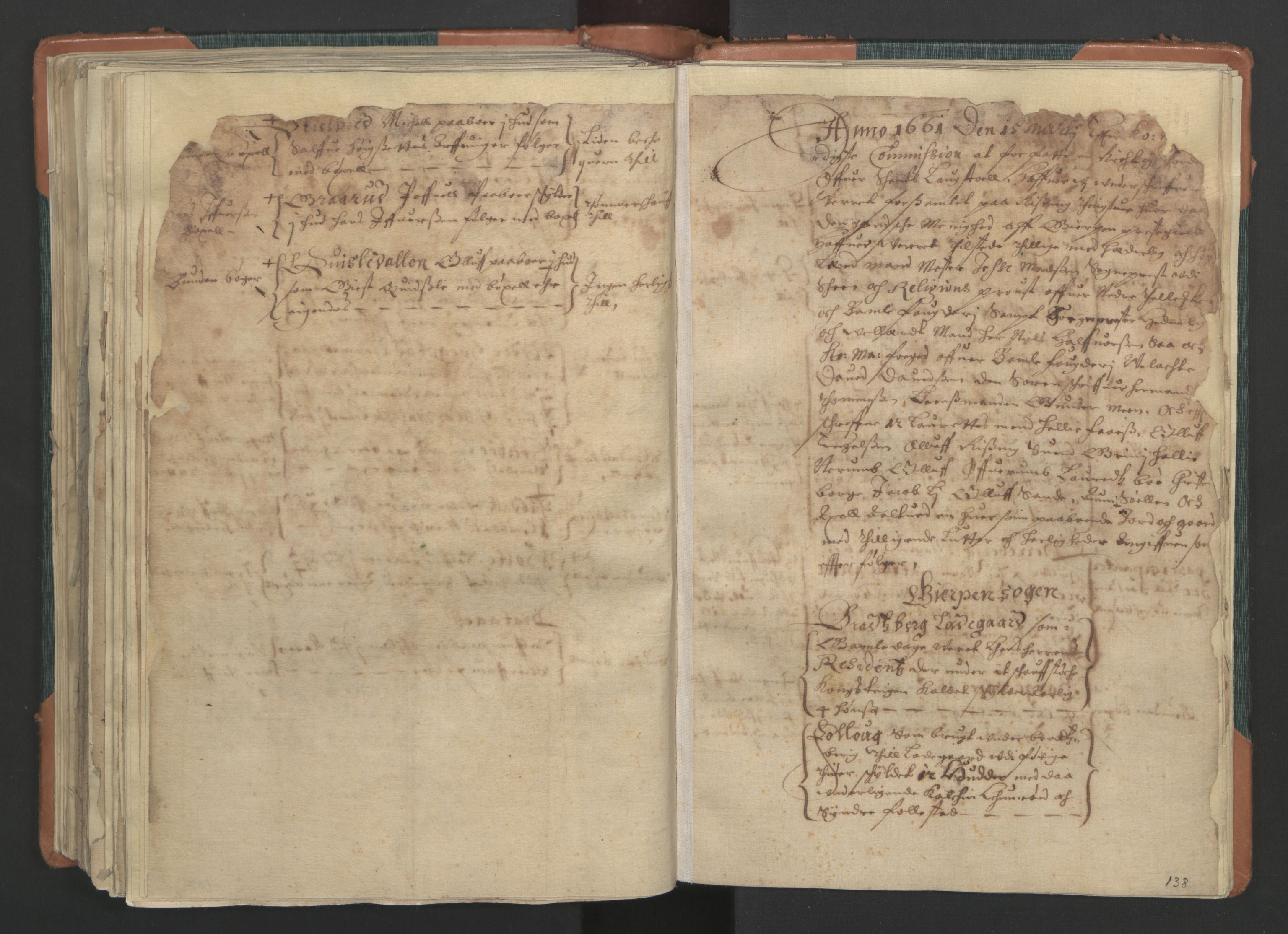 Rentekammeret inntil 1814, Realistisk ordnet avdeling, AV/RA-EA-4070/L/L0017: Skien lagdømme. Alminnelig jordebok for Telemark, Bamble og Numedal, 1661, p. 137b-138a