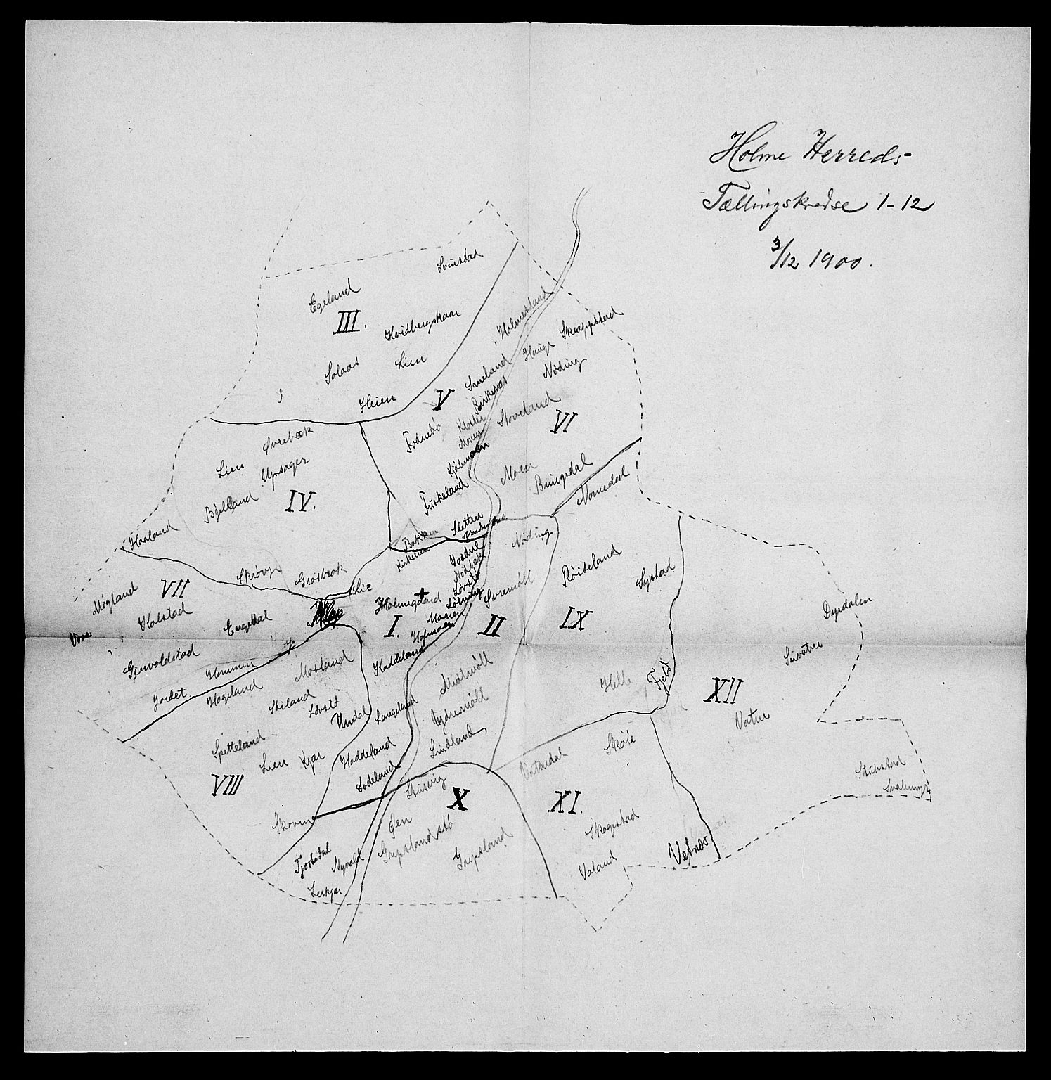 SAK, 1900 census for Holum, 1900, p. 18