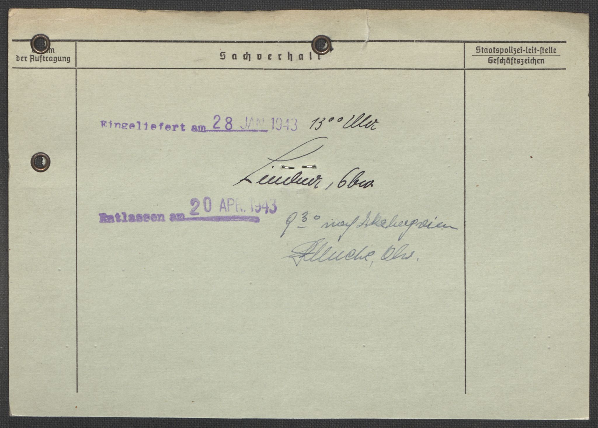 Befehlshaber der Sicherheitspolizei und des SD, AV/RA-RAFA-5969/E/Ea/Eaa/L0008: Register over norske fanger i Møllergata 19: Oelze-Ru, 1940-1945, p. 883