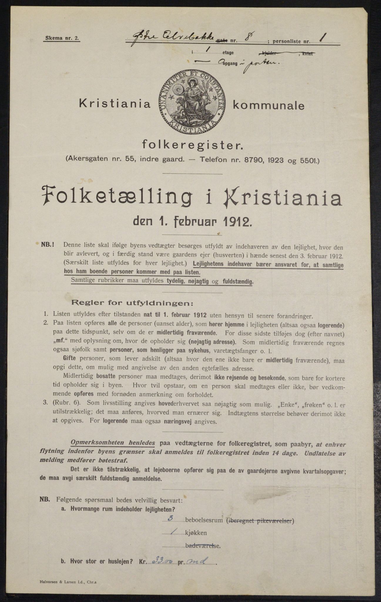 OBA, Municipal Census 1912 for Kristiania, 1912, p. 129418