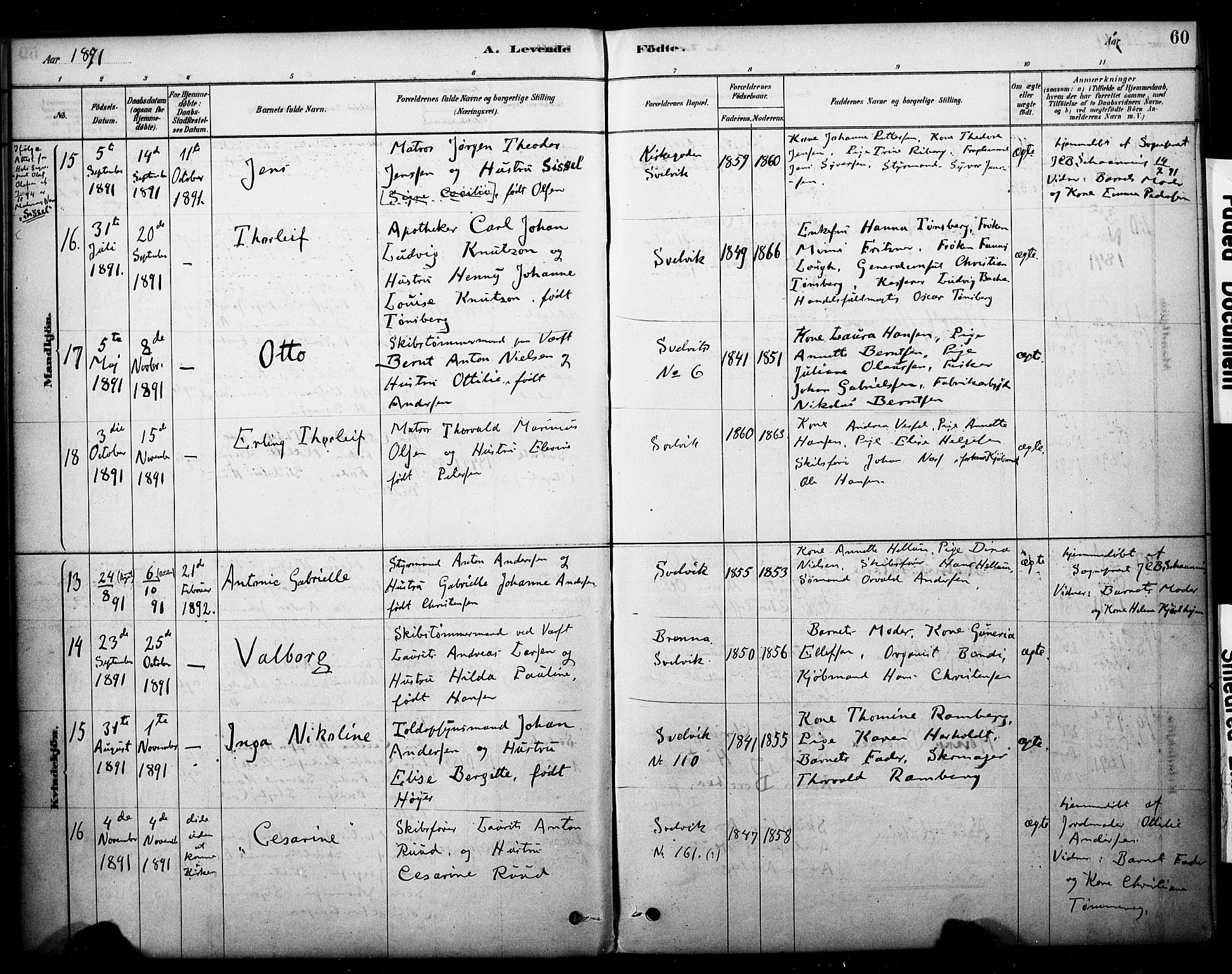 Strømm kirkebøker, AV/SAKO-A-322/F/Fb/L0001: Parish register (official) no. II 1, 1878-1899, p. 60