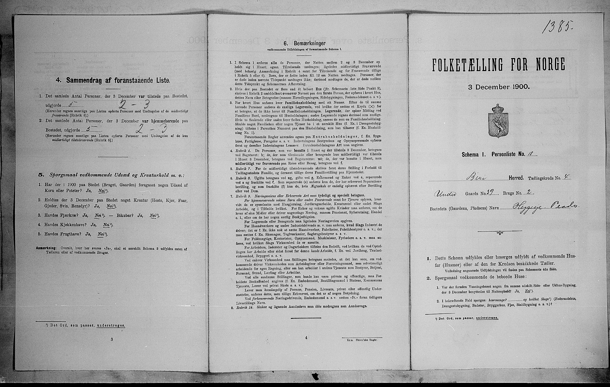 SAH, 1900 census for Biri, 1900, p. 556