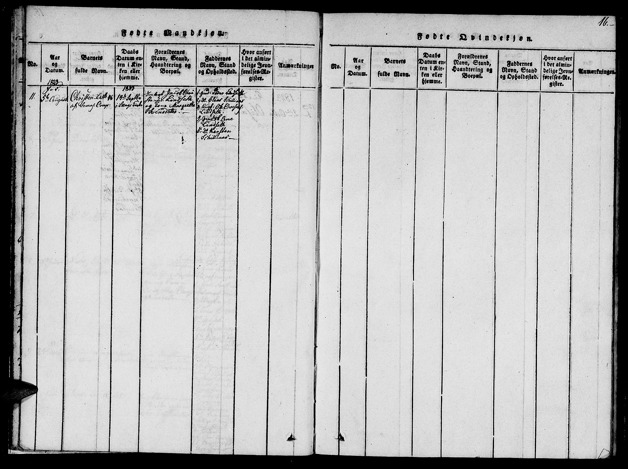 Ministerialprotokoller, klokkerbøker og fødselsregistre - Nord-Trøndelag, AV/SAT-A-1458/766/L0565: Parish register (copy) no. 767C01, 1817-1823, p. 16