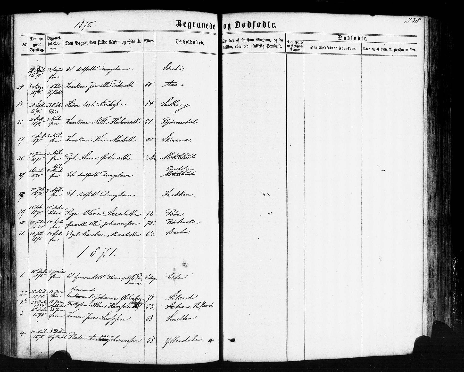 Hyllestad sokneprestembete, SAB/A-80401: Parish register (official) no. A 1, 1861-1886, p. 338