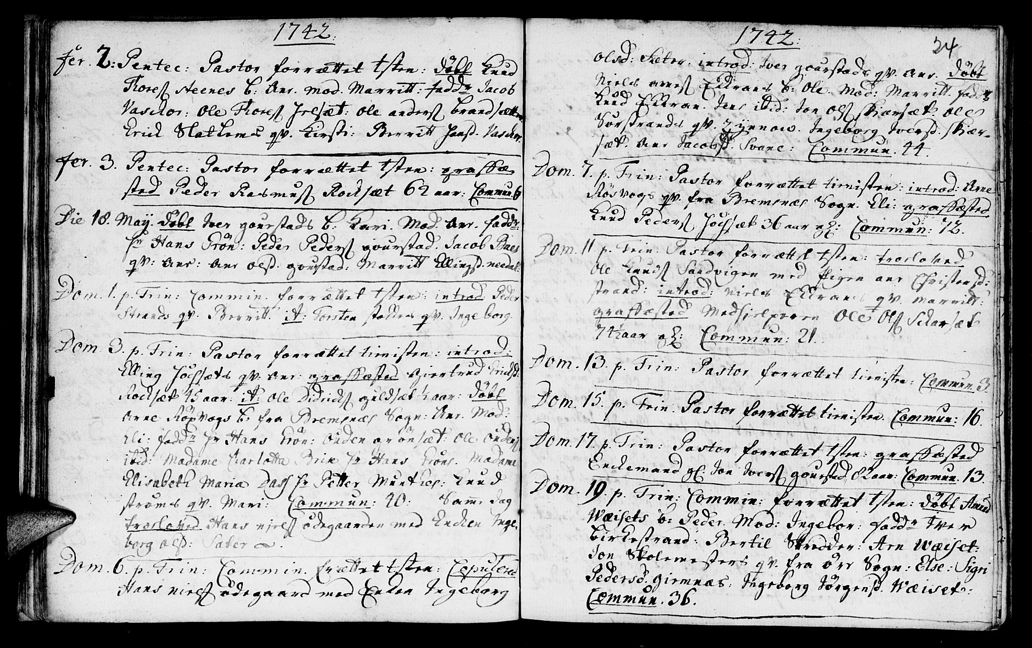 Ministerialprotokoller, klokkerbøker og fødselsregistre - Møre og Romsdal, AV/SAT-A-1454/568/L0797: Parish register (official) no. 568A06, 1731-1760, p. 24