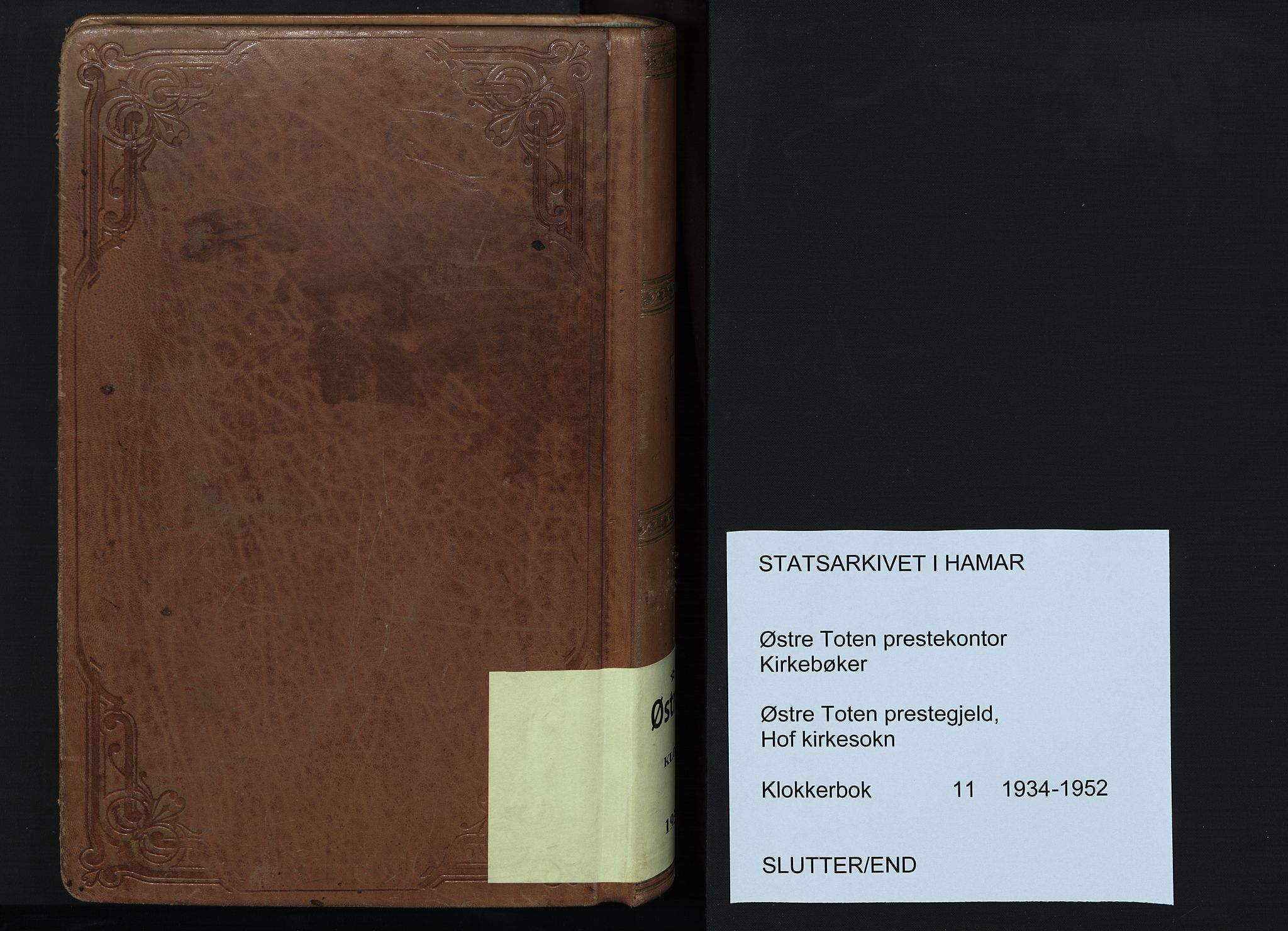Østre Toten prestekontor, SAH/PREST-104/H/Ha/Hab/L0011: Parish register (copy) no. 11, 1934-1952