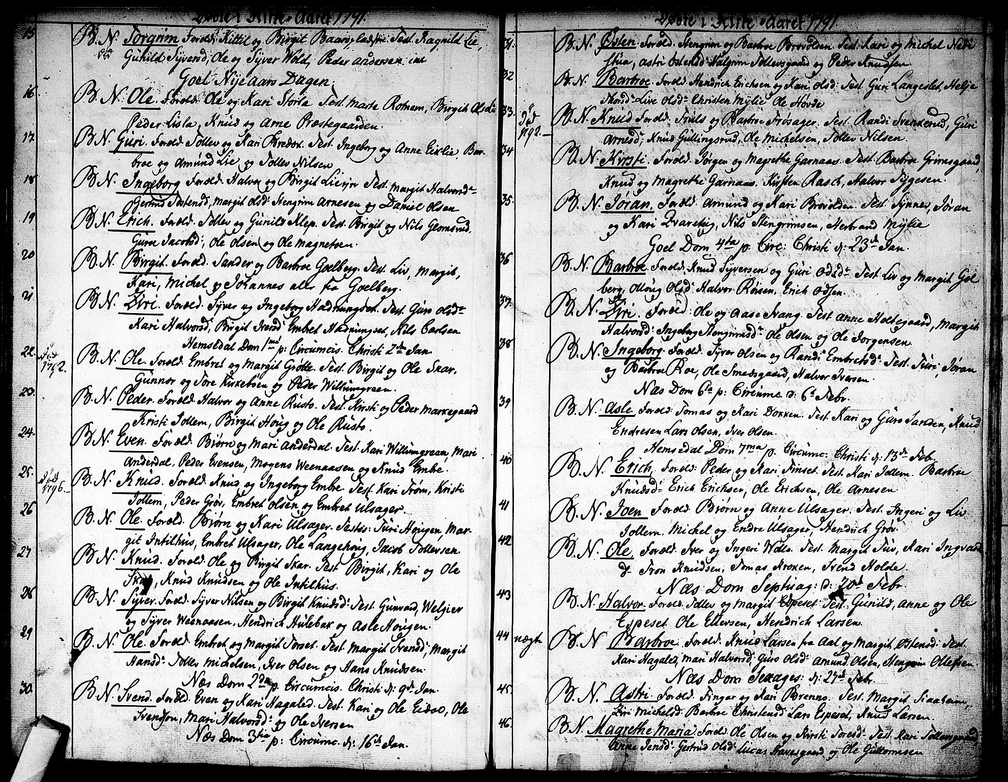 Nes kirkebøker, SAKO/A-236/F/Fa/L0005: Parish register (official) no. 5, 1787-1807, p. 66-67