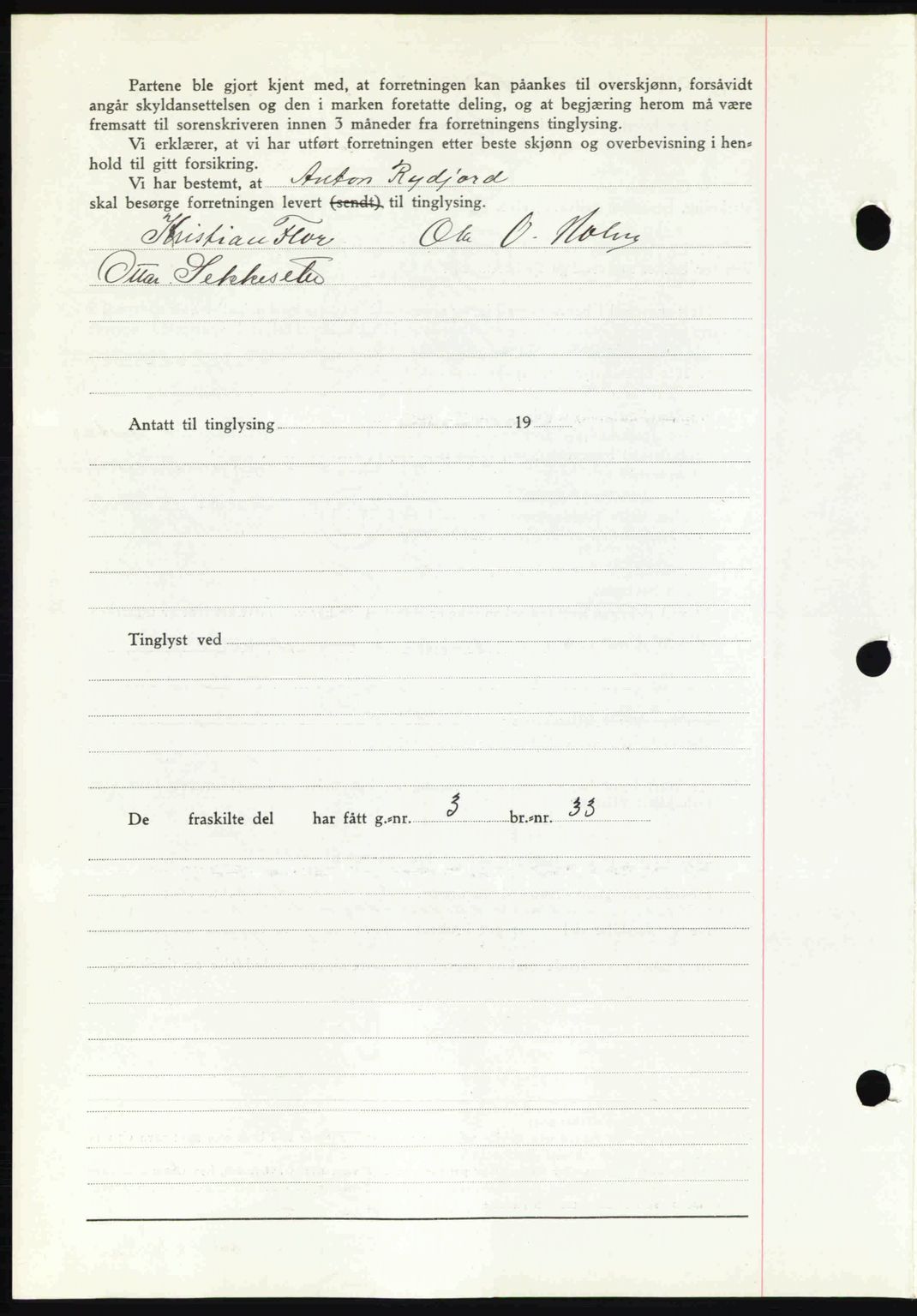 Romsdal sorenskriveri, AV/SAT-A-4149/1/2/2C: Mortgage book no. A11, 1941-1942, Diary no: : 2000/1941