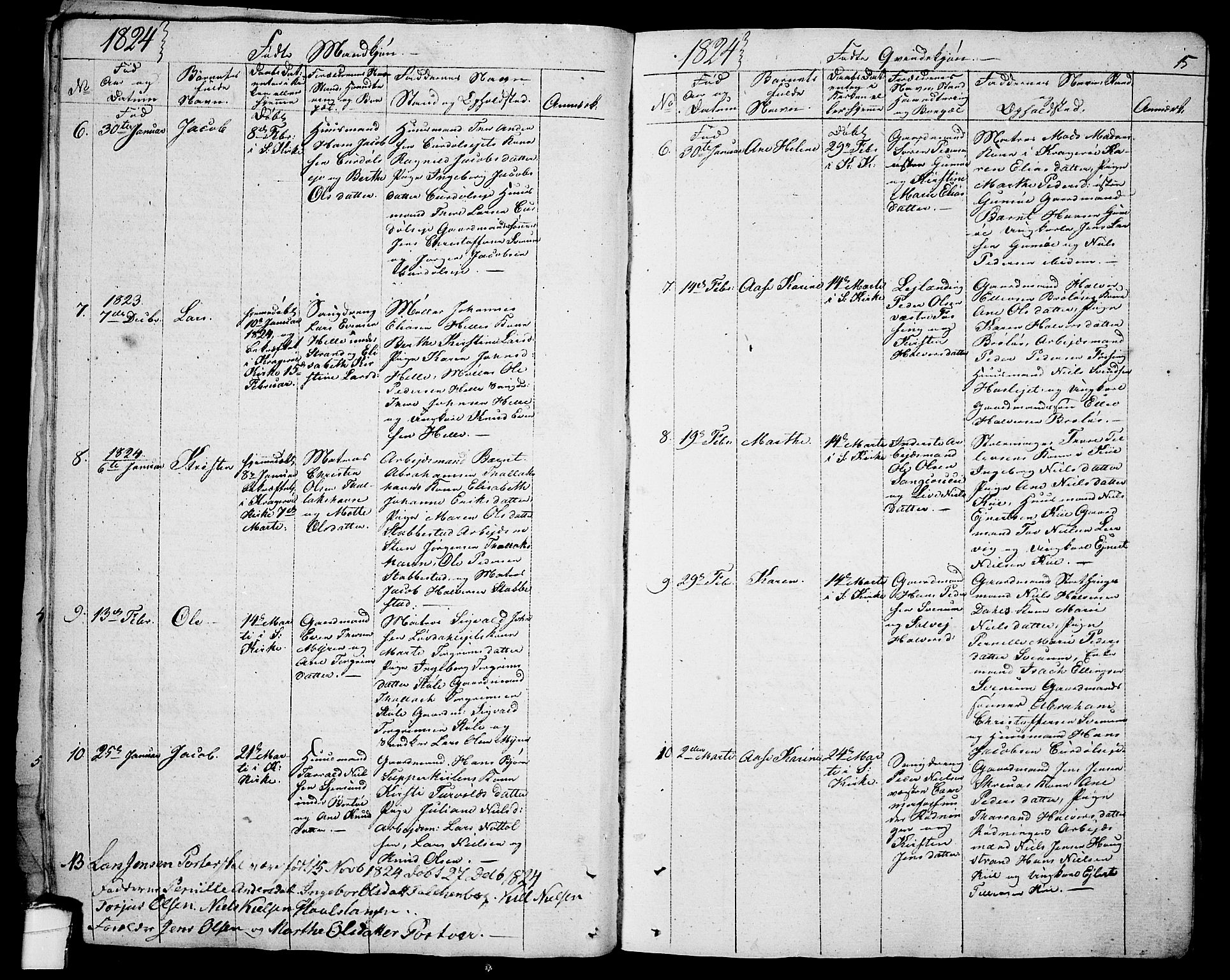 Sannidal kirkebøker, SAKO/A-296/F/Fa/L0005: Parish register (official) no. 5, 1823-1830, p. 15