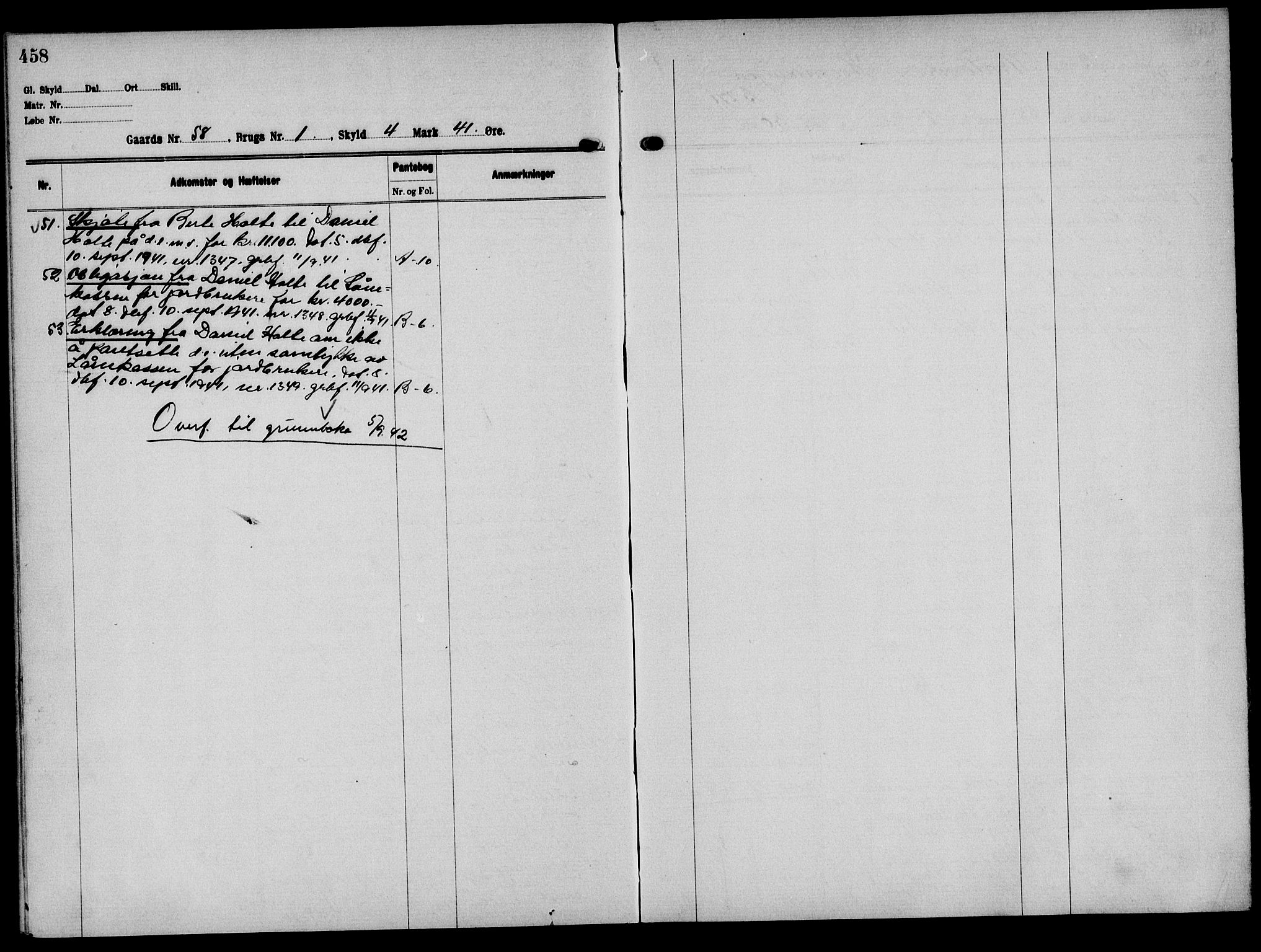 Solør tingrett, AV/SAH-TING-008/H/Ha/Hak/L0004: Mortgage register no. IV, 1900-1935, p. 458