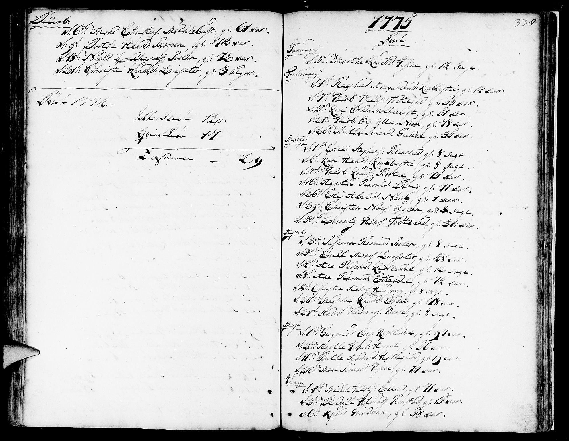Davik sokneprestembete, SAB/A-79701/H/Haa/Haaa/L0002: Parish register (official) no. A 2, 1742-1816, p. 338