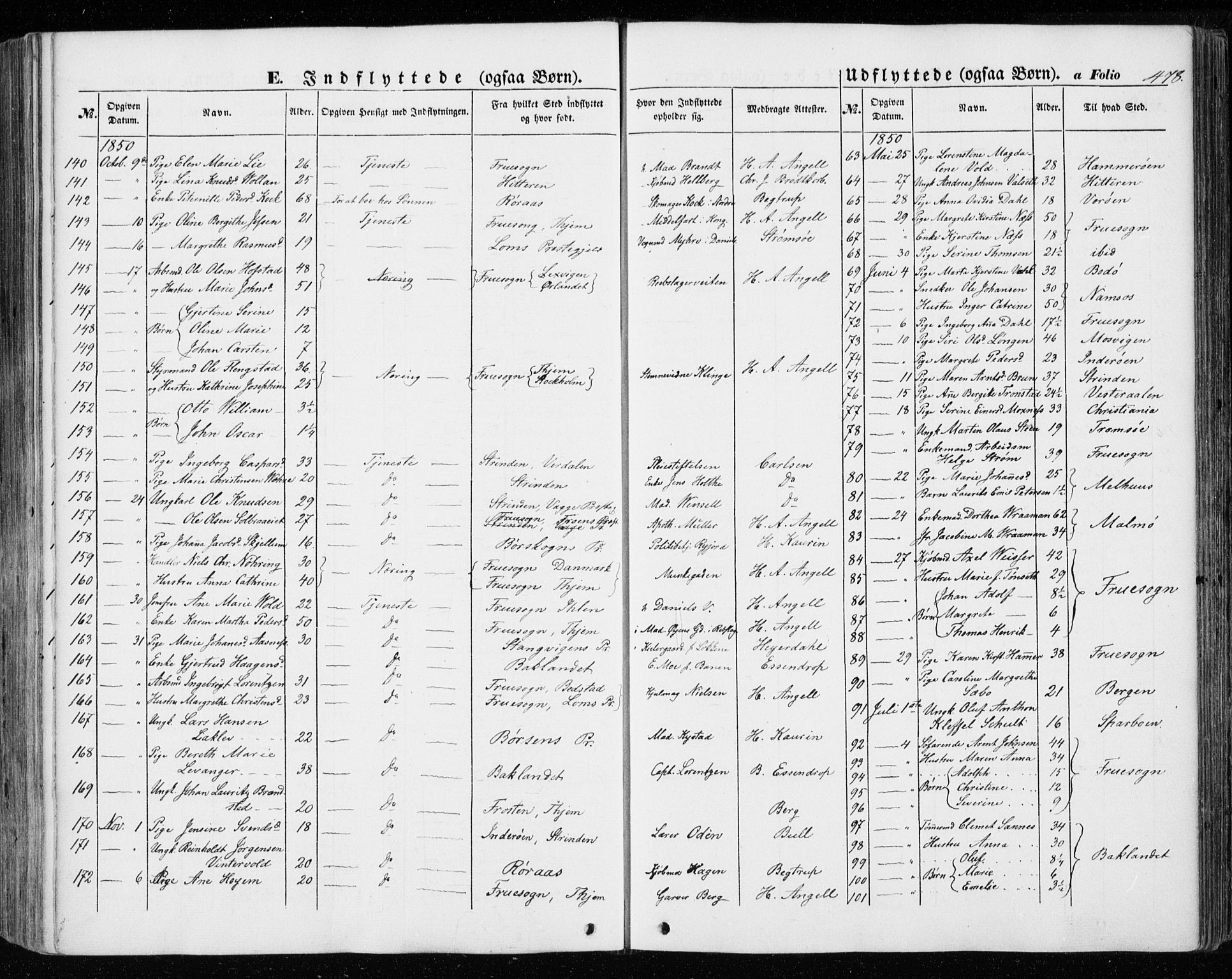 Ministerialprotokoller, klokkerbøker og fødselsregistre - Sør-Trøndelag, AV/SAT-A-1456/601/L0051: Parish register (official) no. 601A19, 1848-1857, p. 478