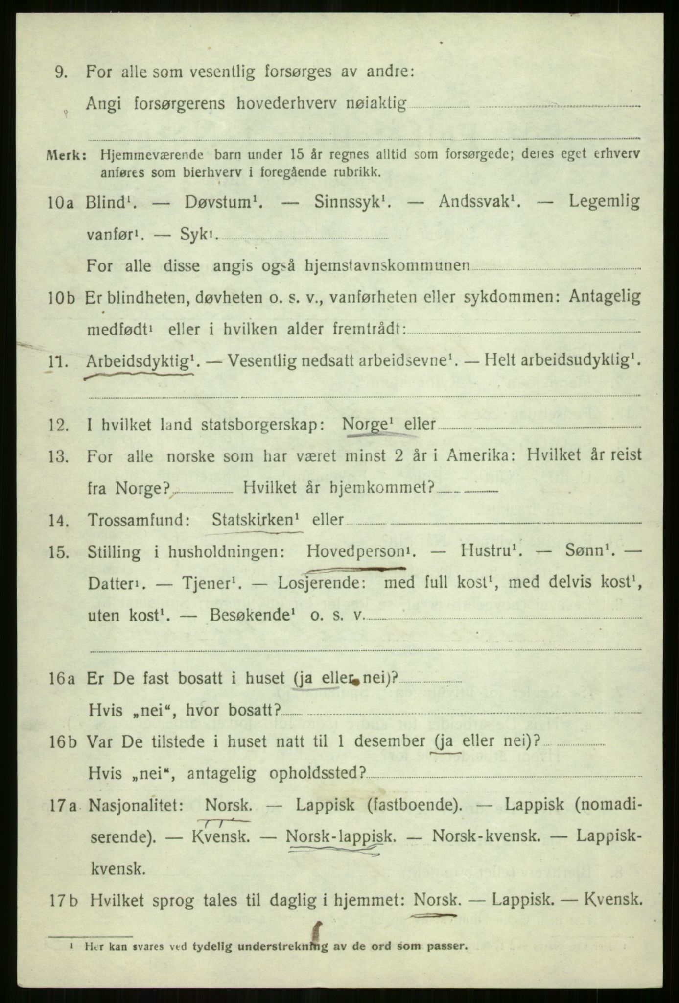 SATØ, 1920 census for Tromsøysund, 1920, p. 10913