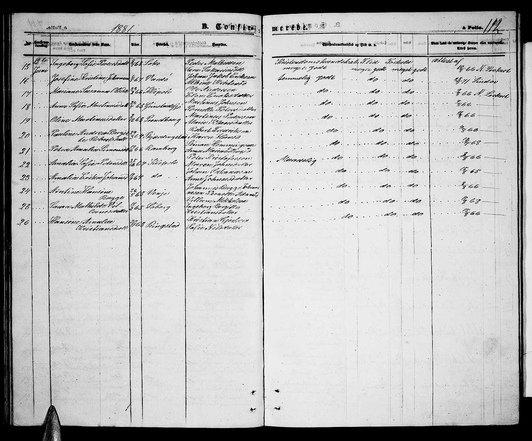 Ministerialprotokoller, klokkerbøker og fødselsregistre - Nordland, AV/SAT-A-1459/891/L1314: Parish register (copy) no. 891C03, 1870-1885, p. 112