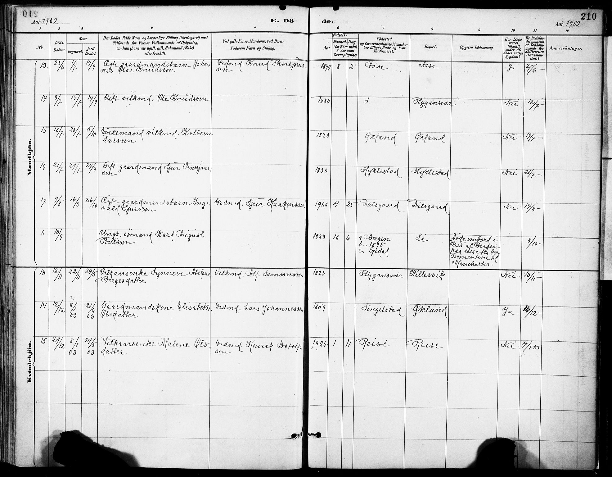 Tysnes sokneprestembete, AV/SAB-A-78601/H/Haa: Parish register (official) no. D 1, 1887-1904, p. 210