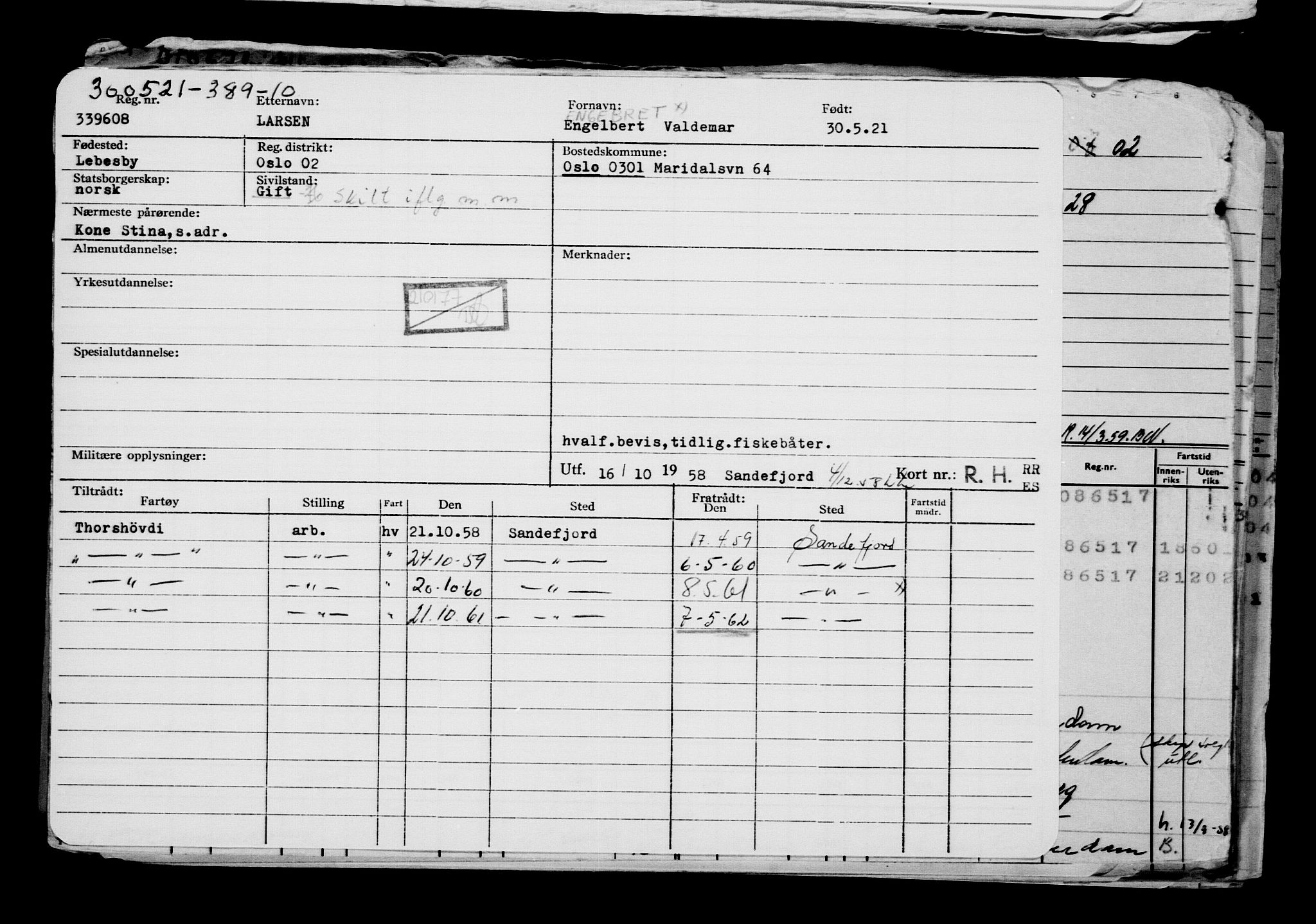 Direktoratet for sjømenn, AV/RA-S-3545/G/Gb/L0194: Hovedkort, 1921, p. 312