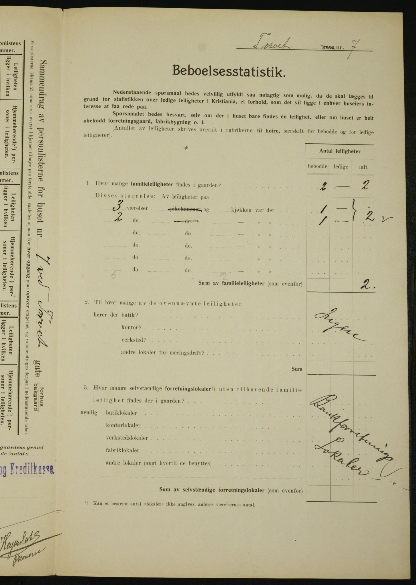 OBA, Municipal Census 1910 for Kristiania, 1910, p. 109309