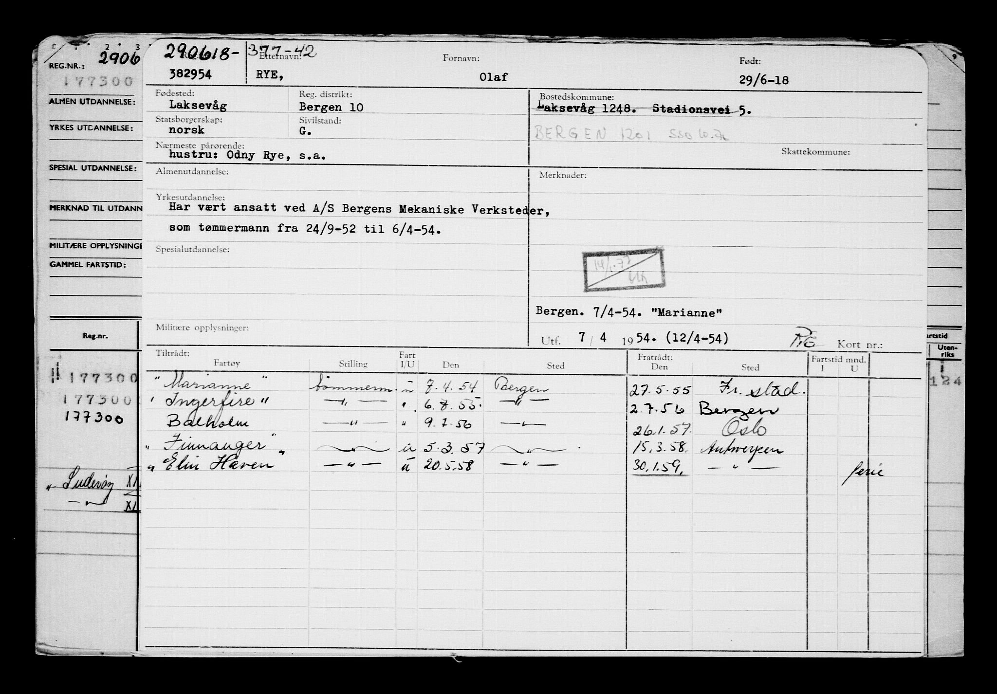 Direktoratet for sjømenn, AV/RA-S-3545/G/Gb/L0159: Hovedkort, 1918, p. 685