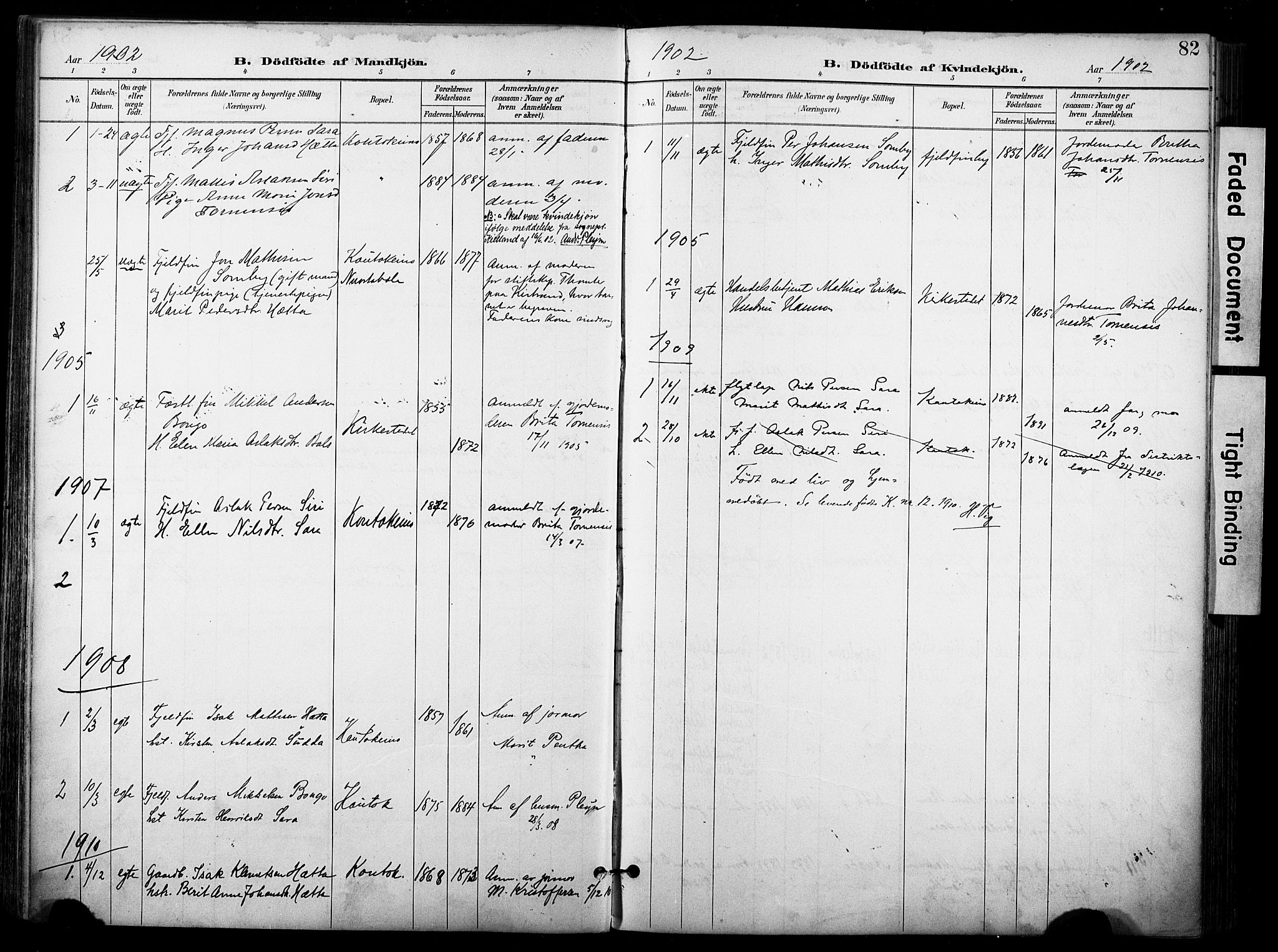 Kautokeino sokneprestembete, SATØ/S-1340/H/Ha/L0005.kirke: Parish register (official) no. 5, 1896-1916, p. 82