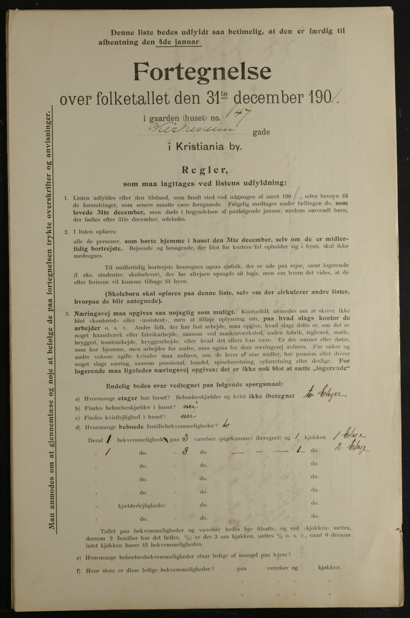 OBA, Municipal Census 1901 for Kristiania, 1901, p. 7915