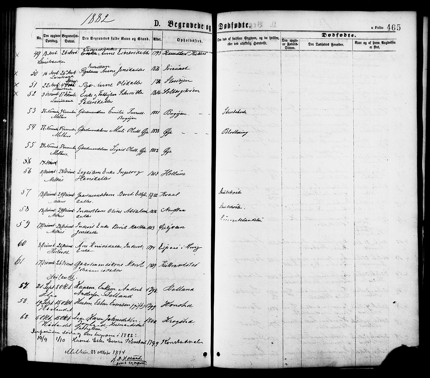 Ministerialprotokoller, klokkerbøker og fødselsregistre - Sør-Trøndelag, SAT/A-1456/691/L1079: Parish register (official) no. 691A11, 1873-1886, p. 465