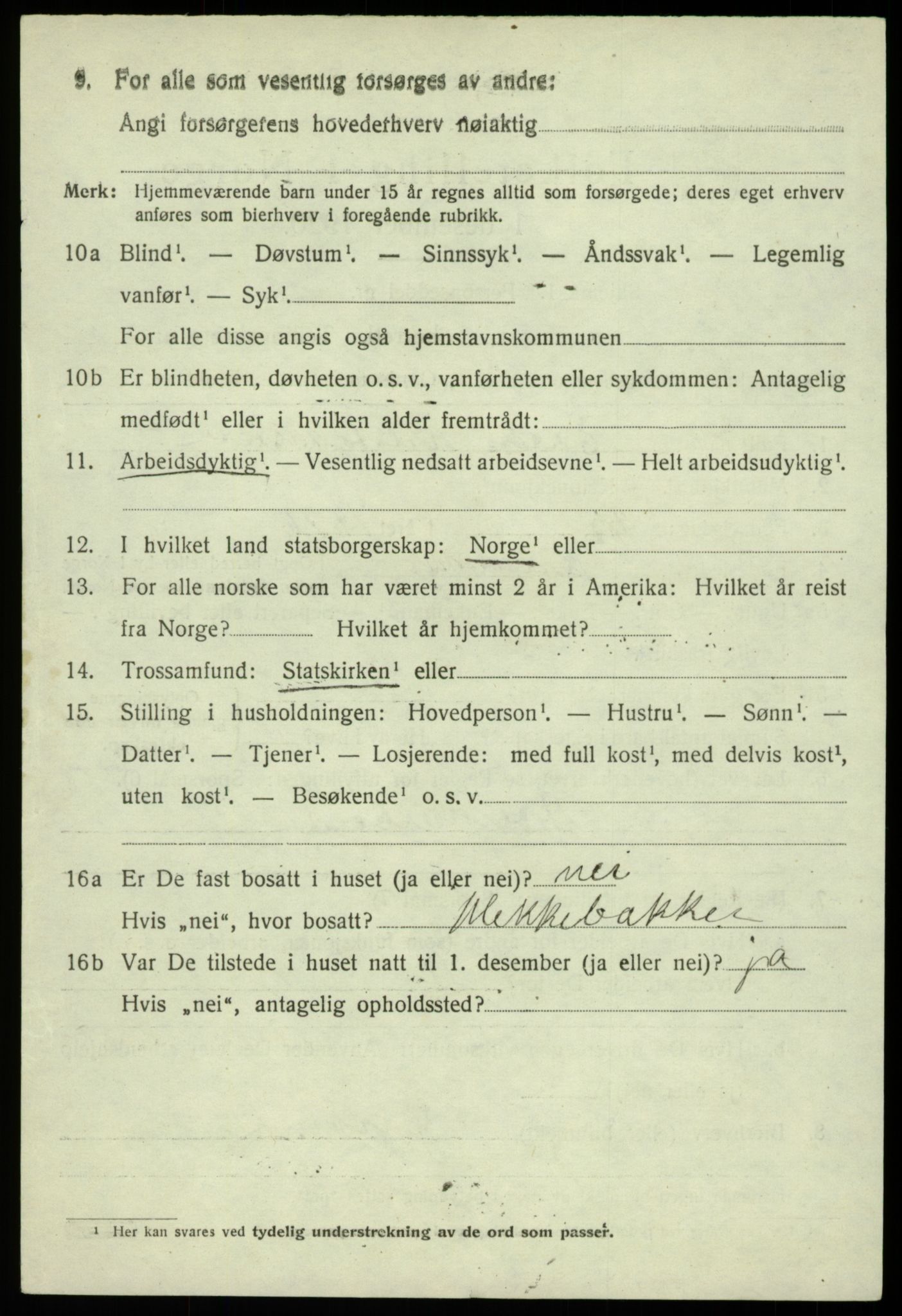 SAB, 1920 census for Austevoll, 1920, p. 6527