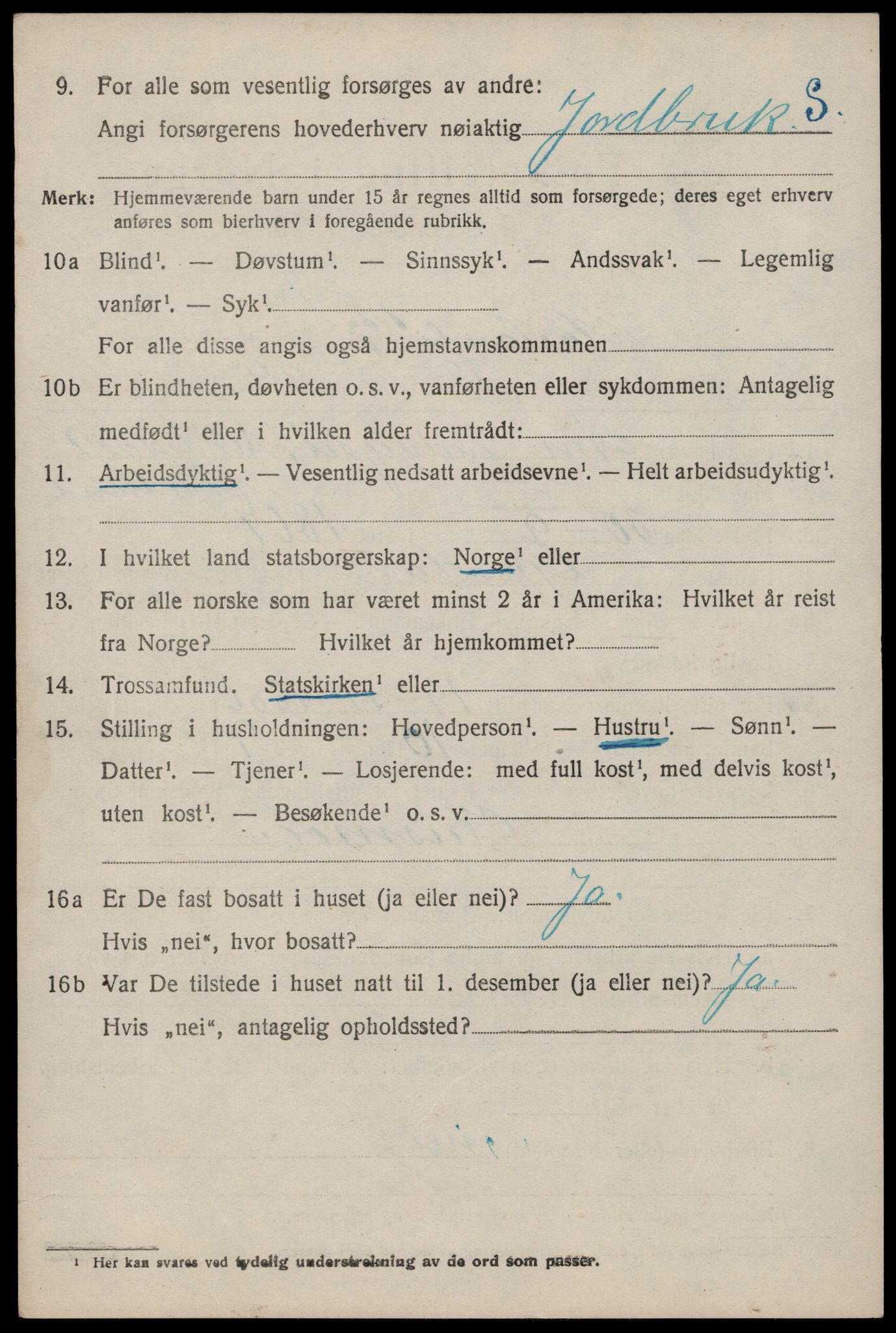 SAST, 1920 census for Høyland, 1920, p. 4259