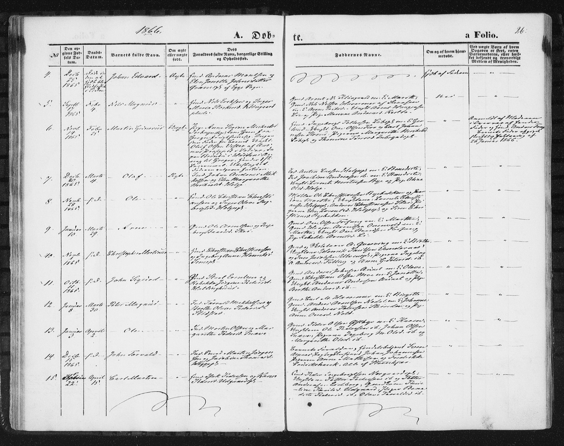 Ministerialprotokoller, klokkerbøker og fødselsregistre - Nord-Trøndelag, SAT/A-1458/746/L0447: Parish register (official) no. 746A06, 1860-1877, p. 26