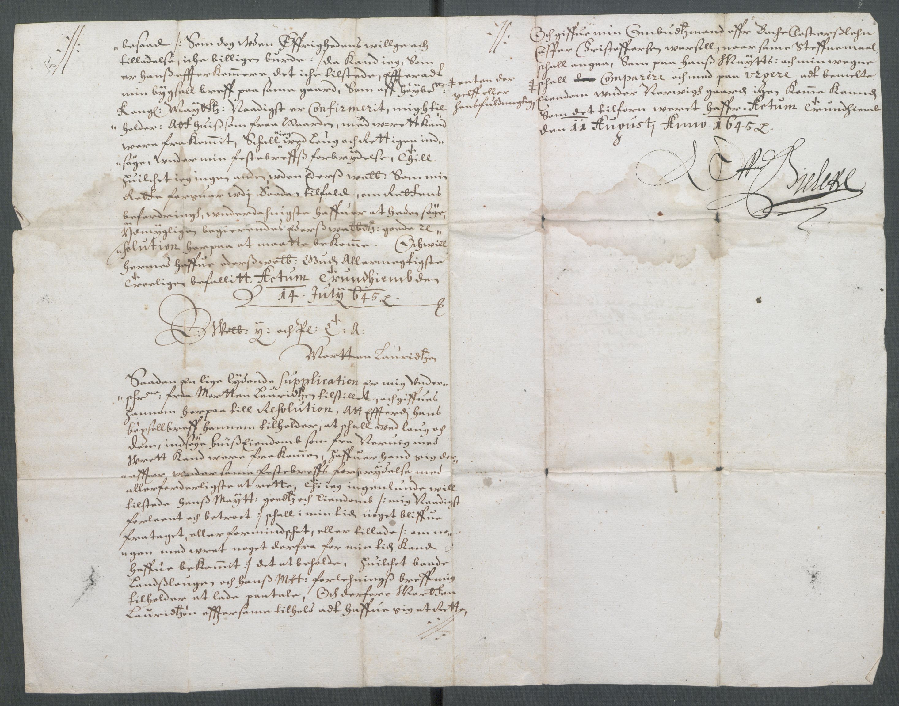 Riksarkivets diplomsamling, AV/RA-EA-5965/F02/L0159: Dokumenter, 1645-1646, p. 16