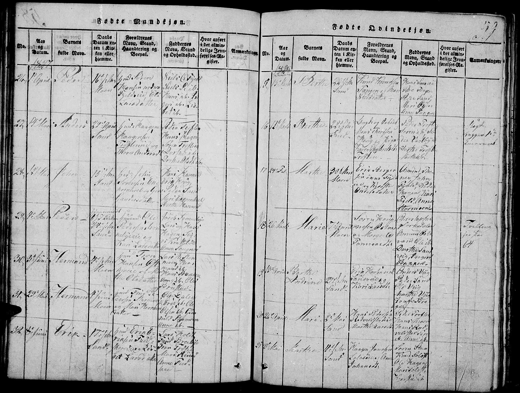 Nord-Odal prestekontor, SAH/PREST-032/H/Ha/Hab/L0001: Parish register (copy) no. 1, 1819-1838, p. 59