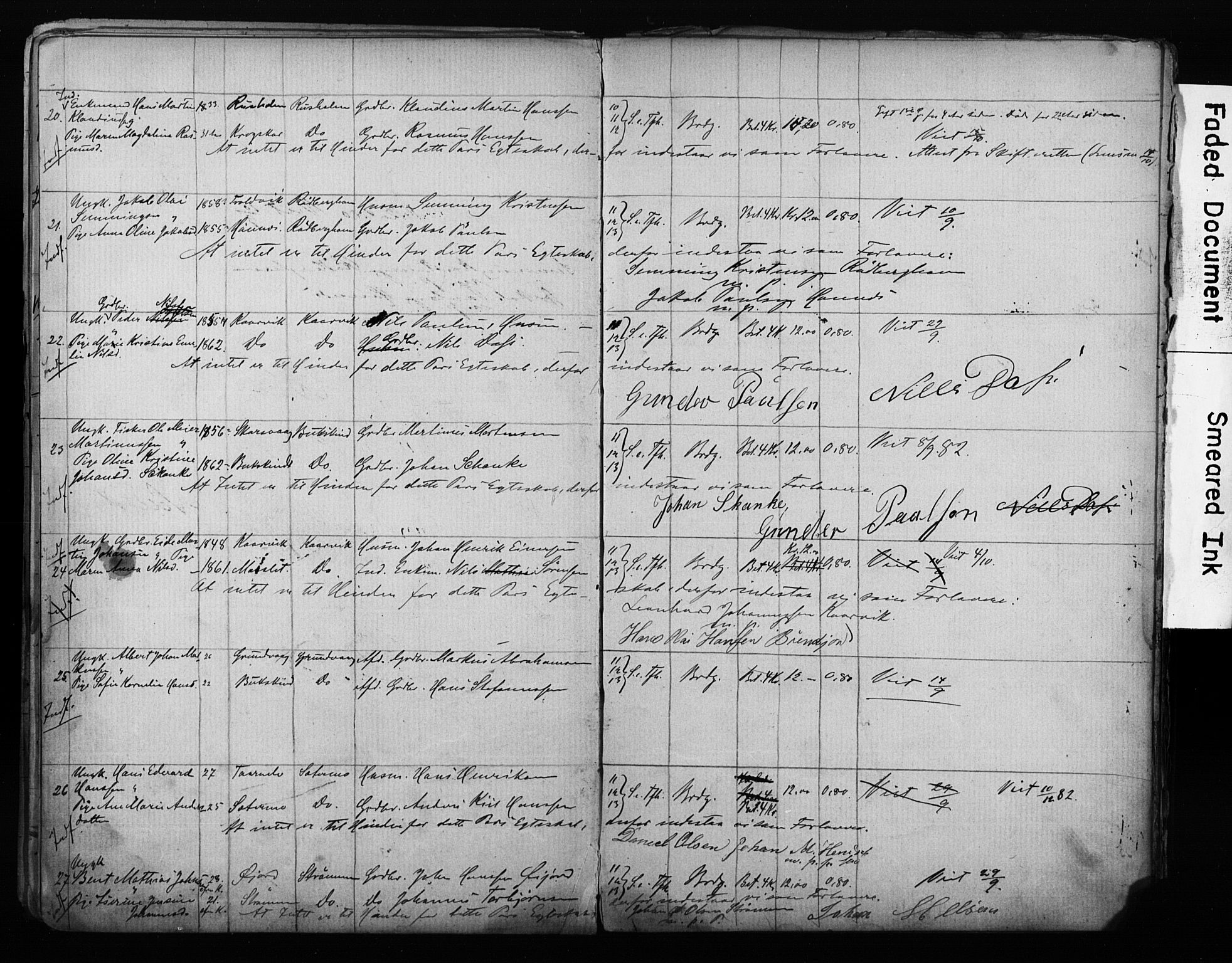 Lenvik sokneprestembete, AV/SATØ-S-1310/I/Ie/L0095: Banns register no. 95, 1868-1890