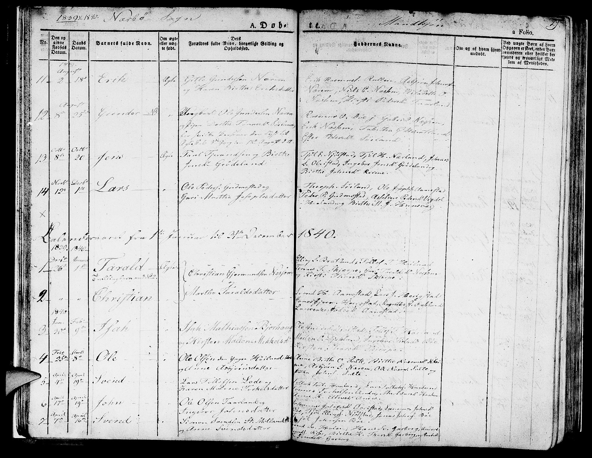 Hå sokneprestkontor, SAST/A-101801/001/30BA/L0004: Parish register (official) no. A 4.1 /1, 1826-1841, p. 29