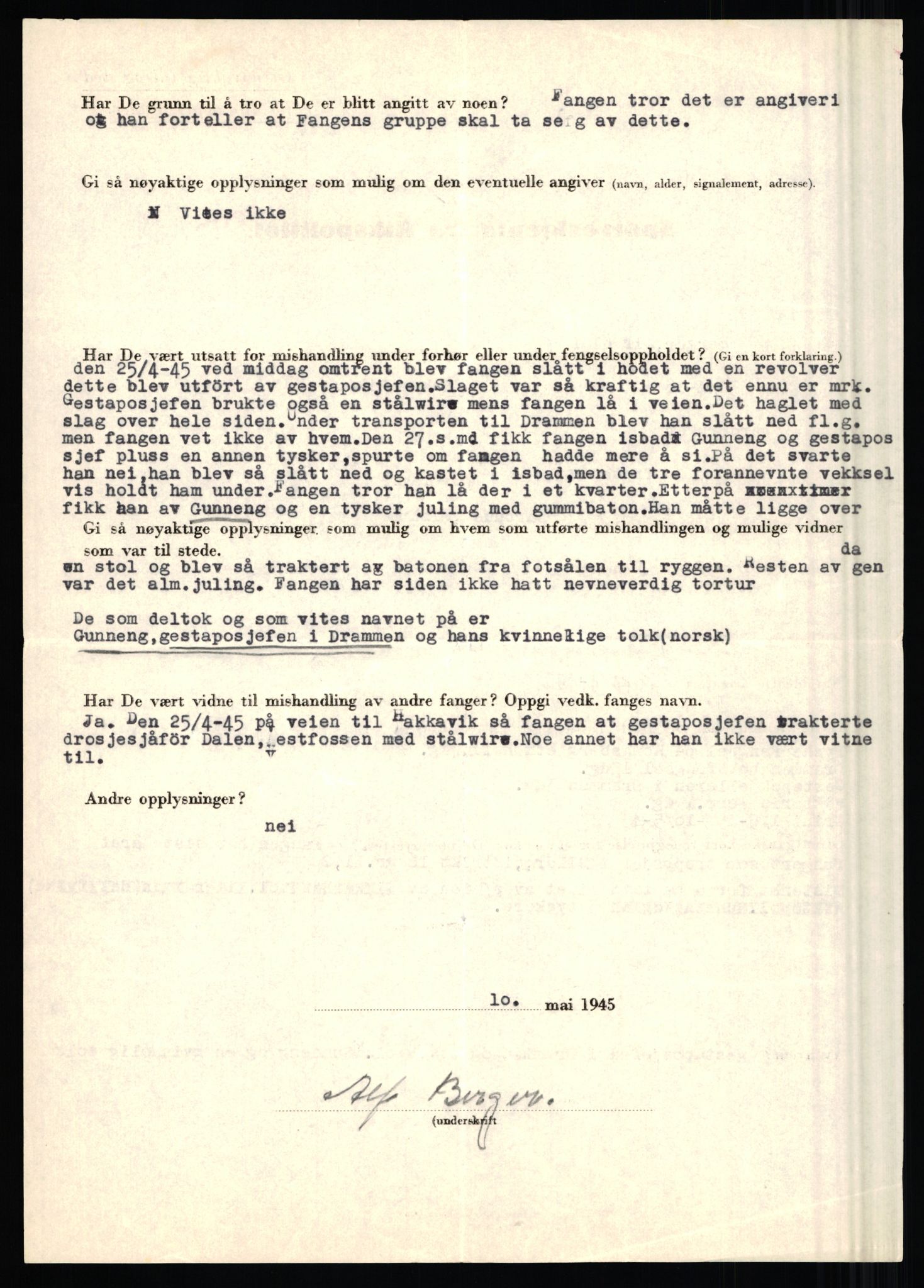 Rikspolitisjefen, AV/RA-S-1560/L/L0002: Berg, Alf - Bråthen, Thorleif, 1940-1945, p. 184